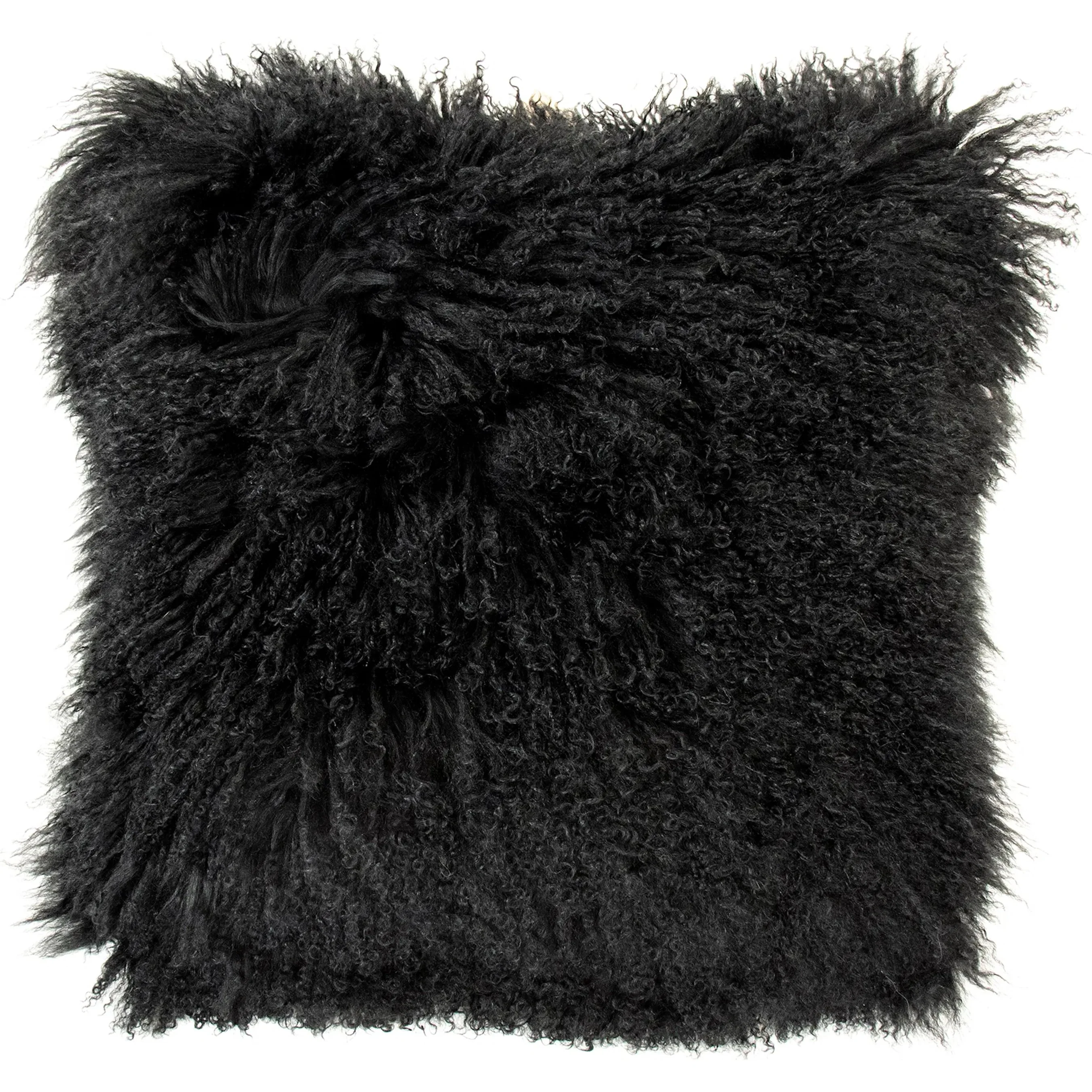 Tibetan Black Lamb Fur Pillow