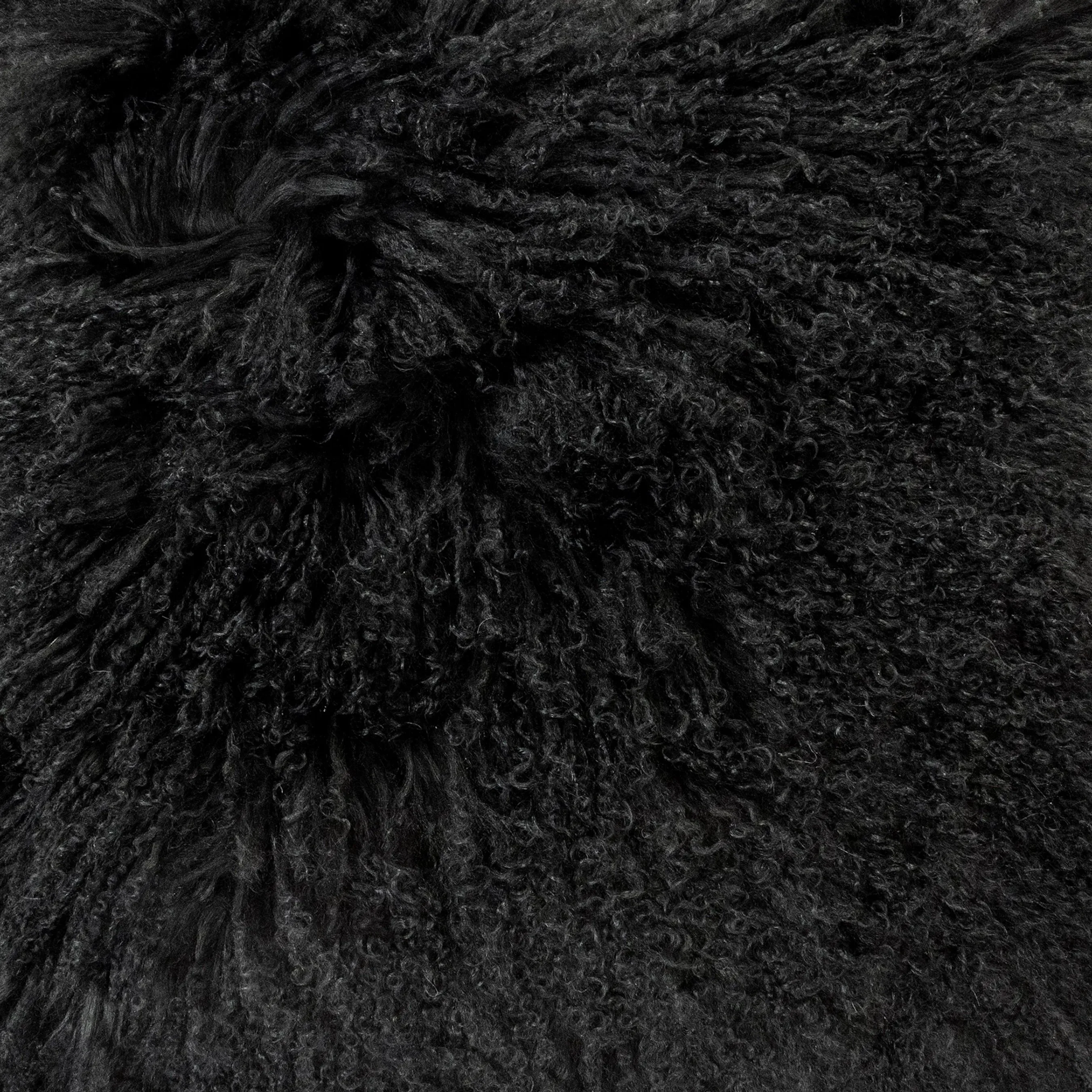 Tibetan Black Lamb Fur Pillow - Image 5