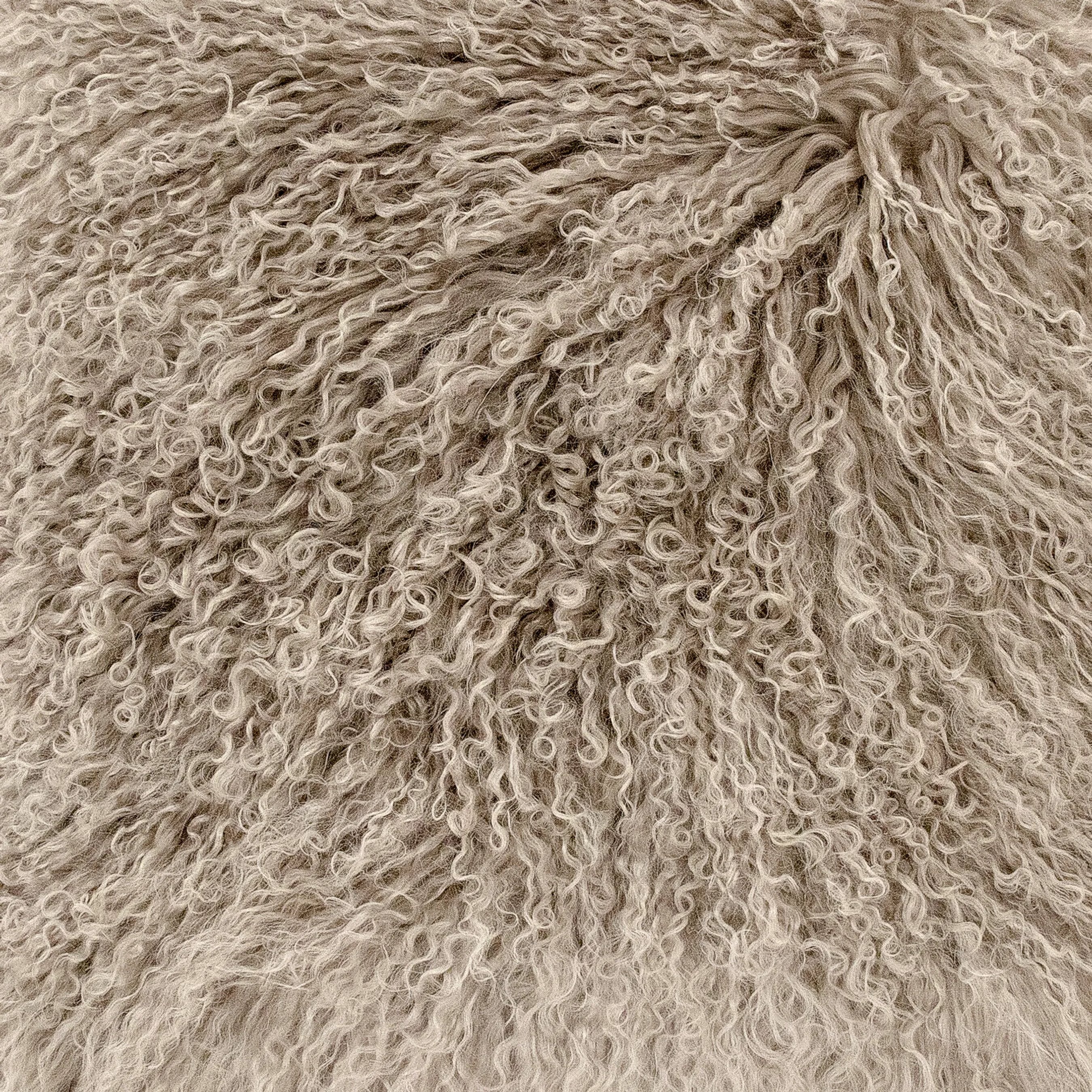 Tibetan Black Lamb Fur Pillow - Image 7