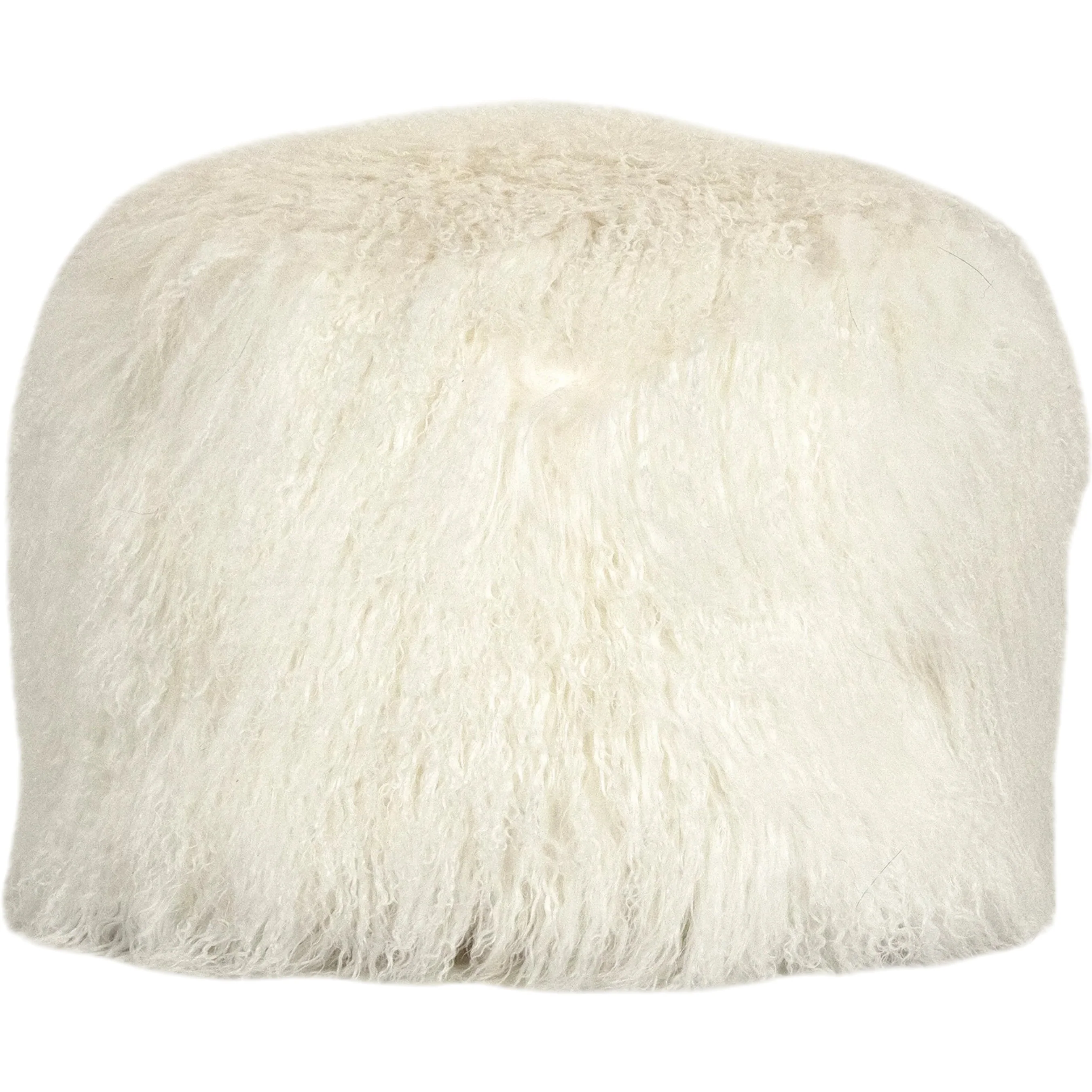 Tibetan Black Lamb Fur Pouf - Image 10