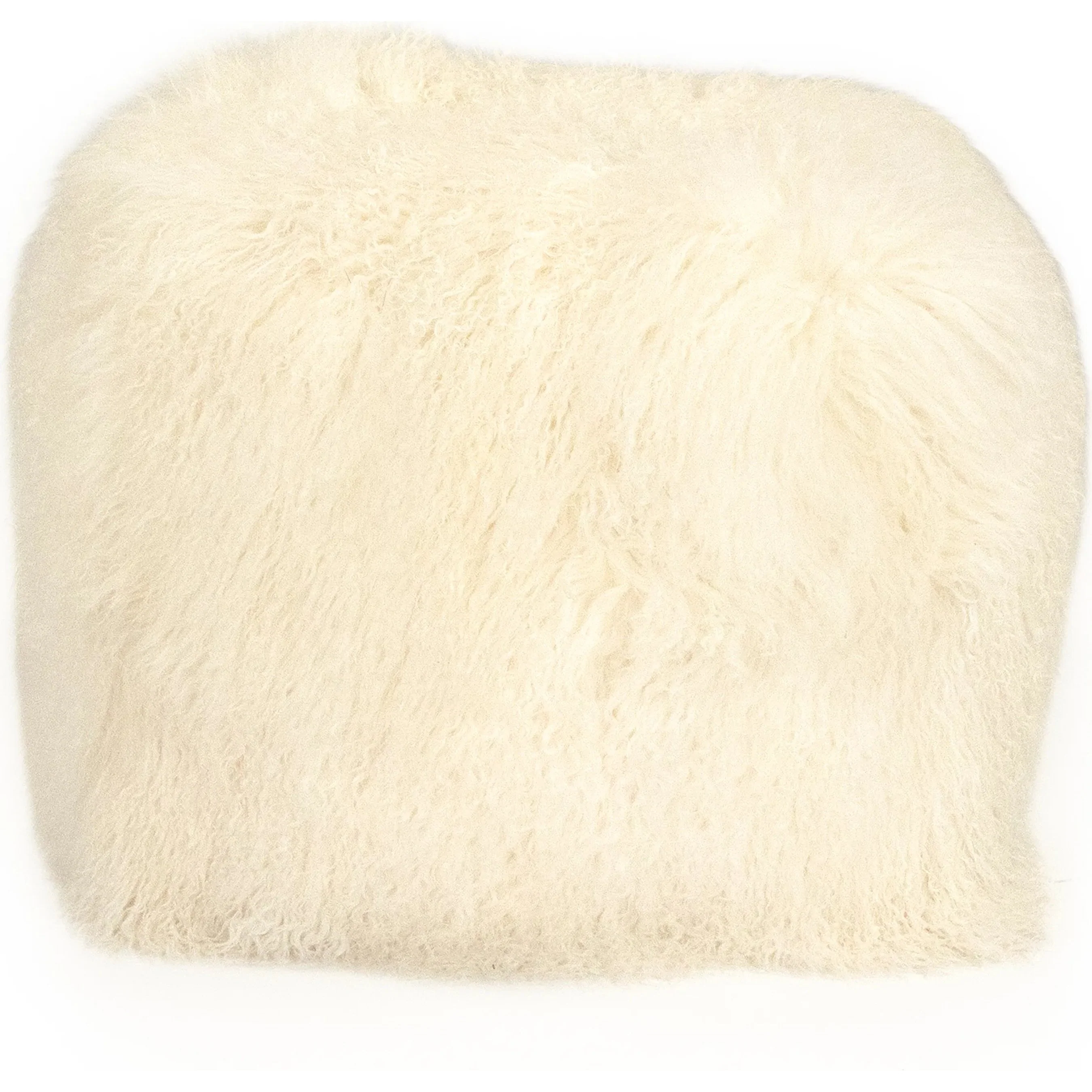 Tibetan Black Lamb Fur Pouf - Image 8