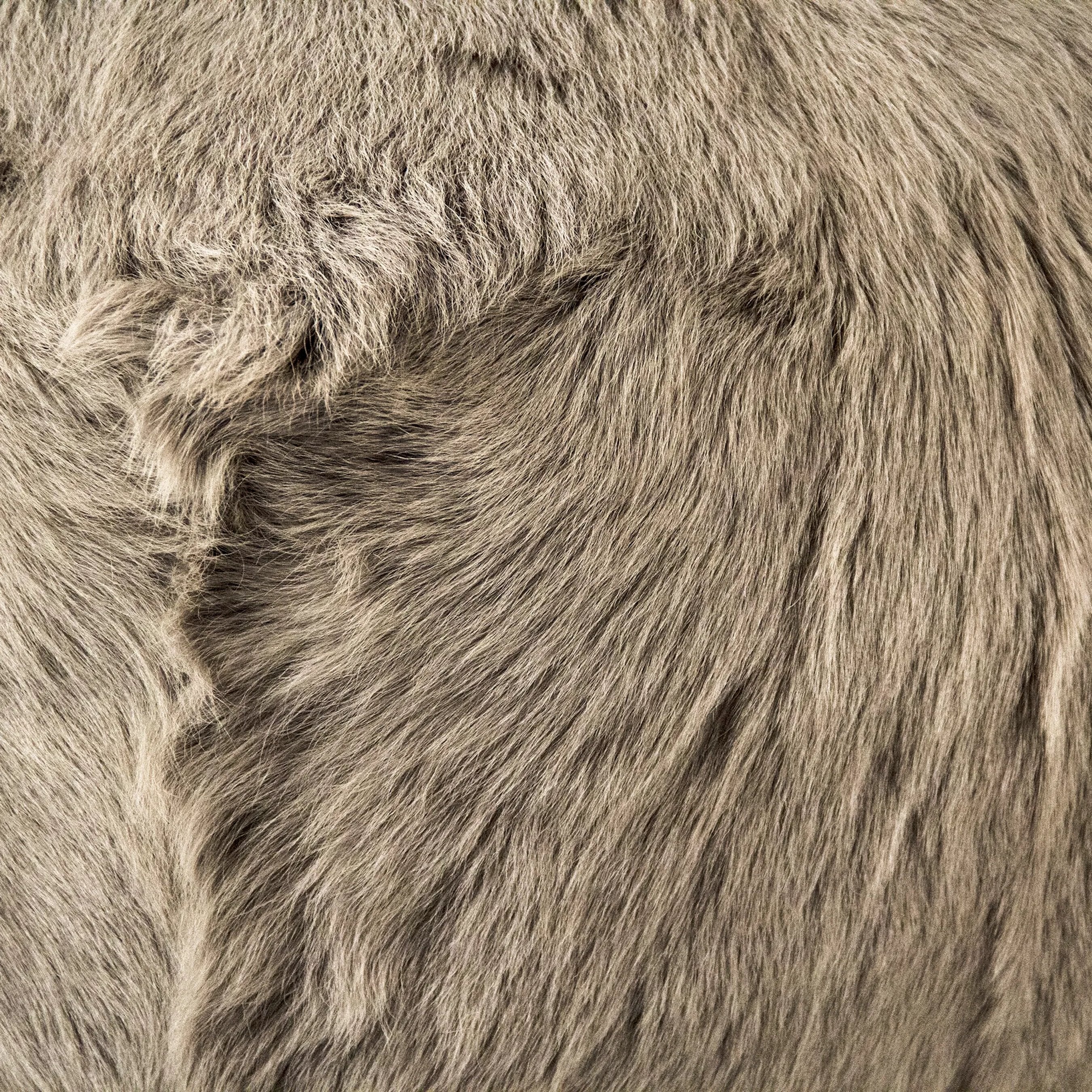 Tibetan Goat Fur Ottoman - Image 4