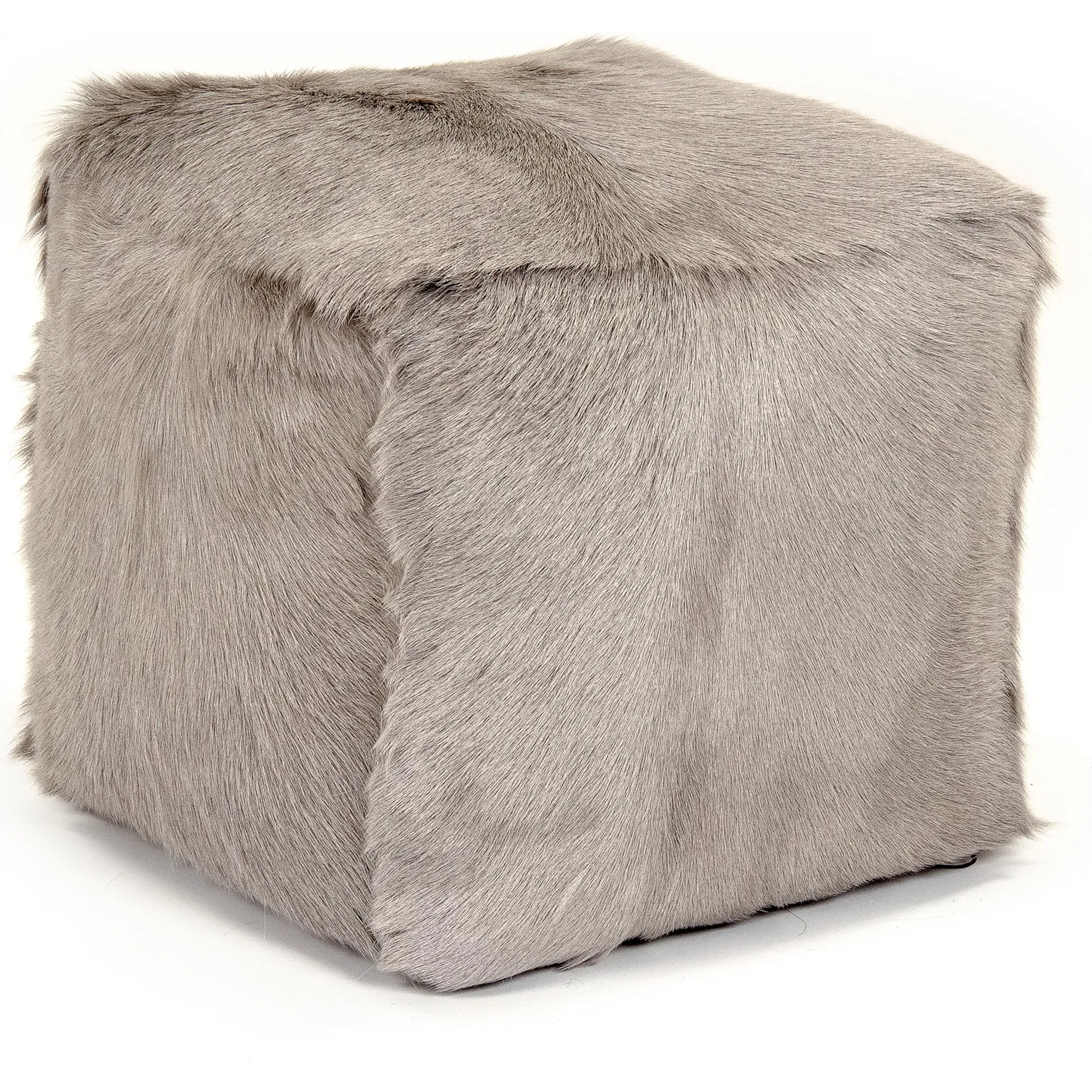 Tibetan Goat Fur Pouf - Image 3