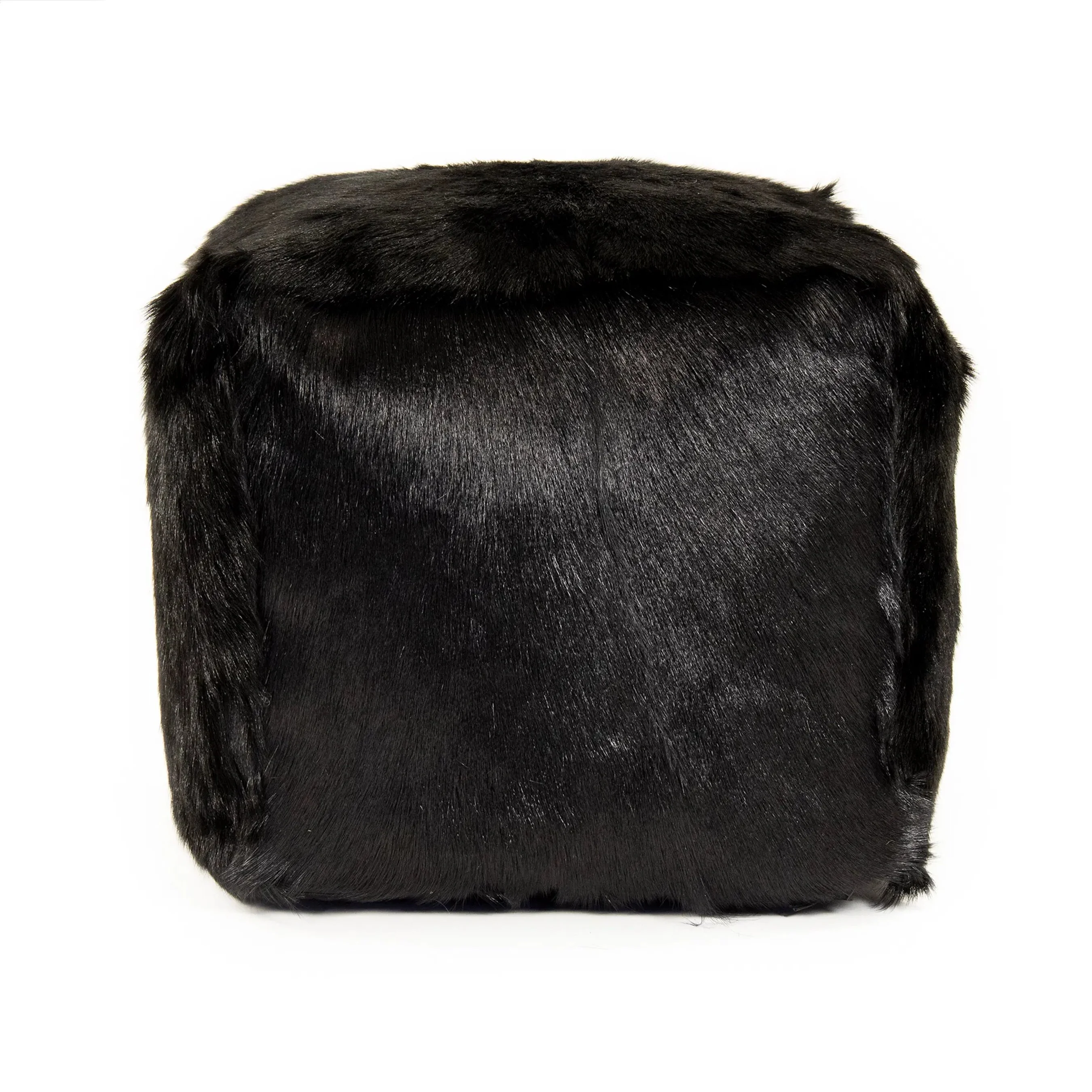 Tibetan Goat Fur Pouf - Image 5