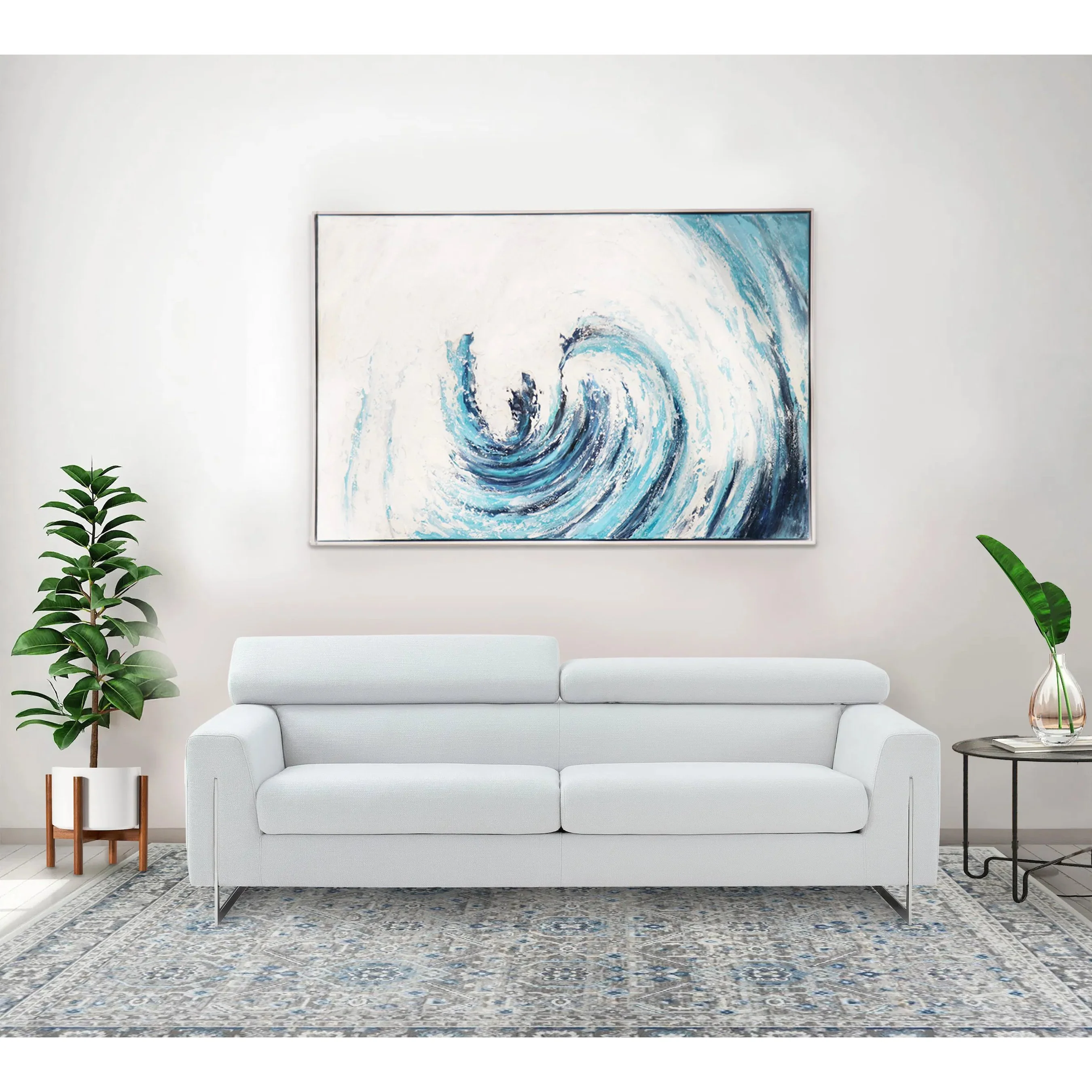 Tidefall Handpainted & Coastal Wave Oil Painting on Canvas - PXA-1014 - Image 5