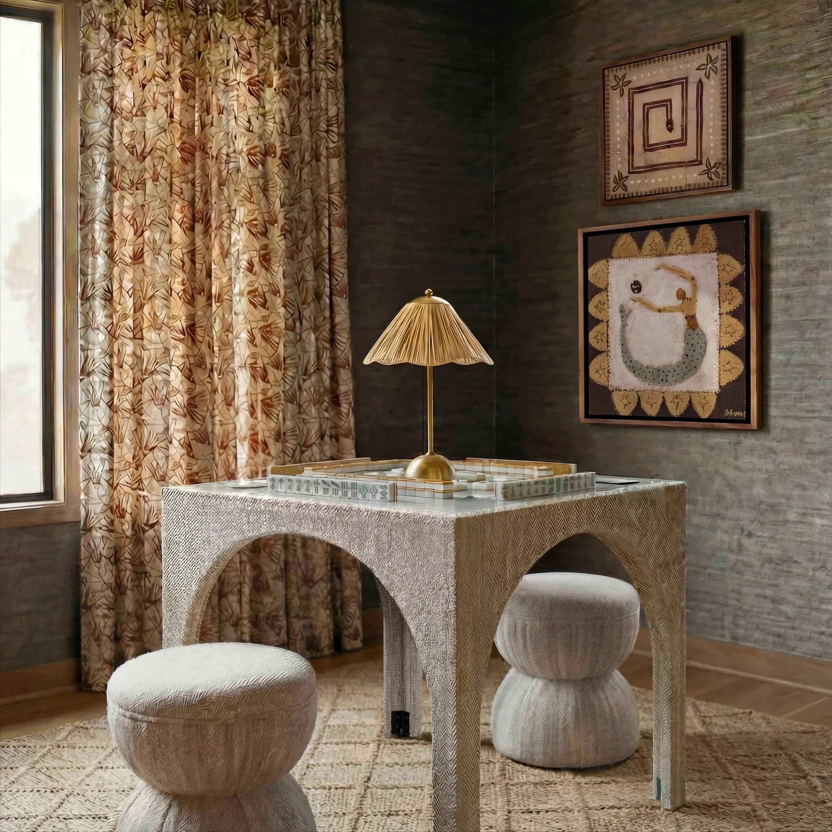 Tomlin Performance Game Table Two Ottomans Set - Image 10