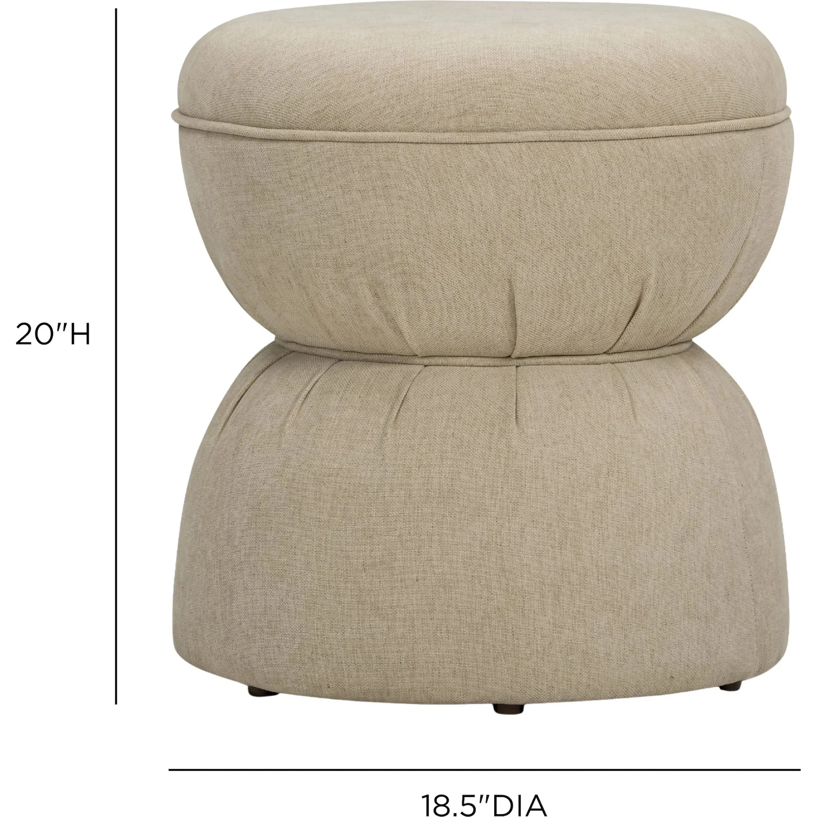 Tomlin Ruched Performance Fabric Game Ottoman - Image 5