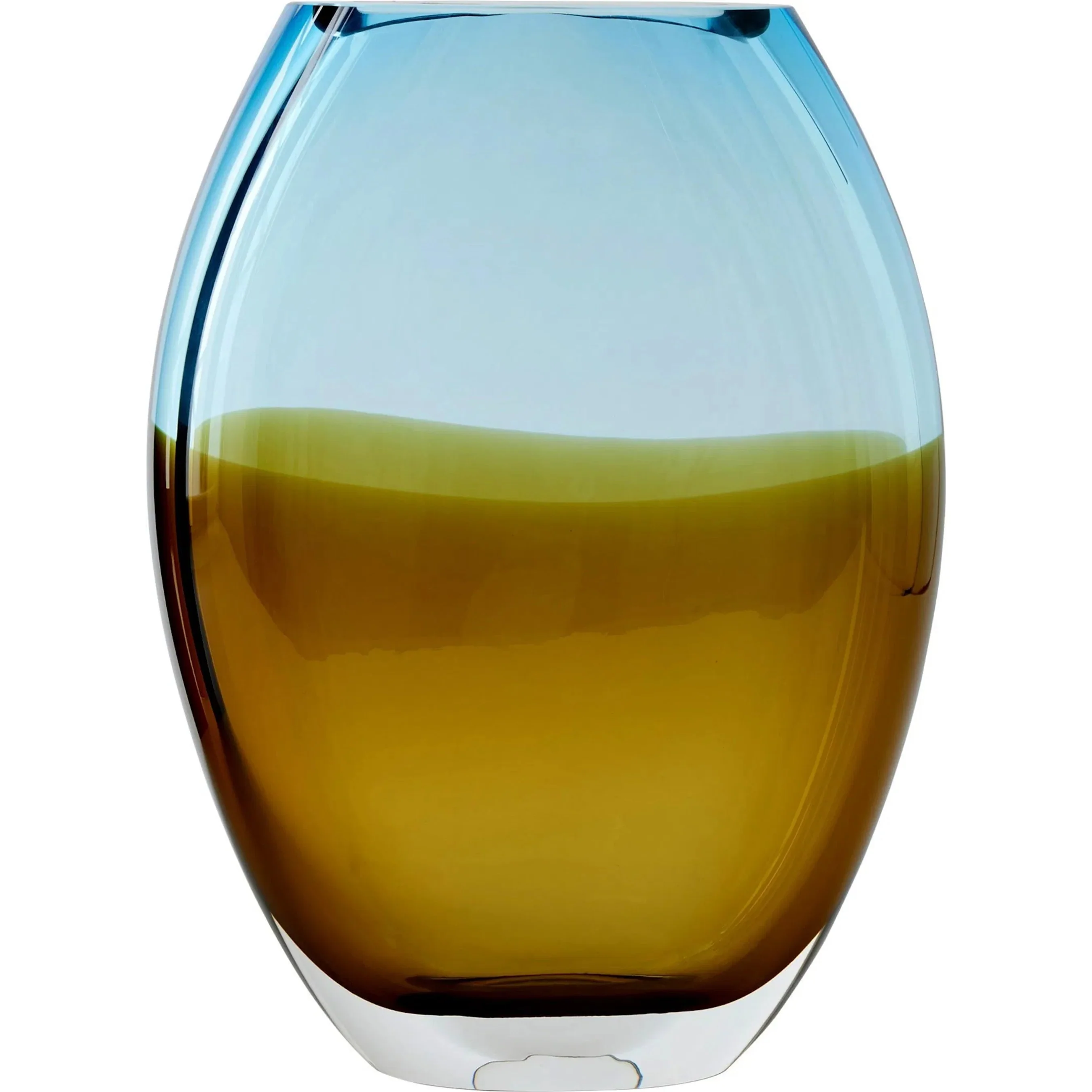 Topaz Blue Oval Vase