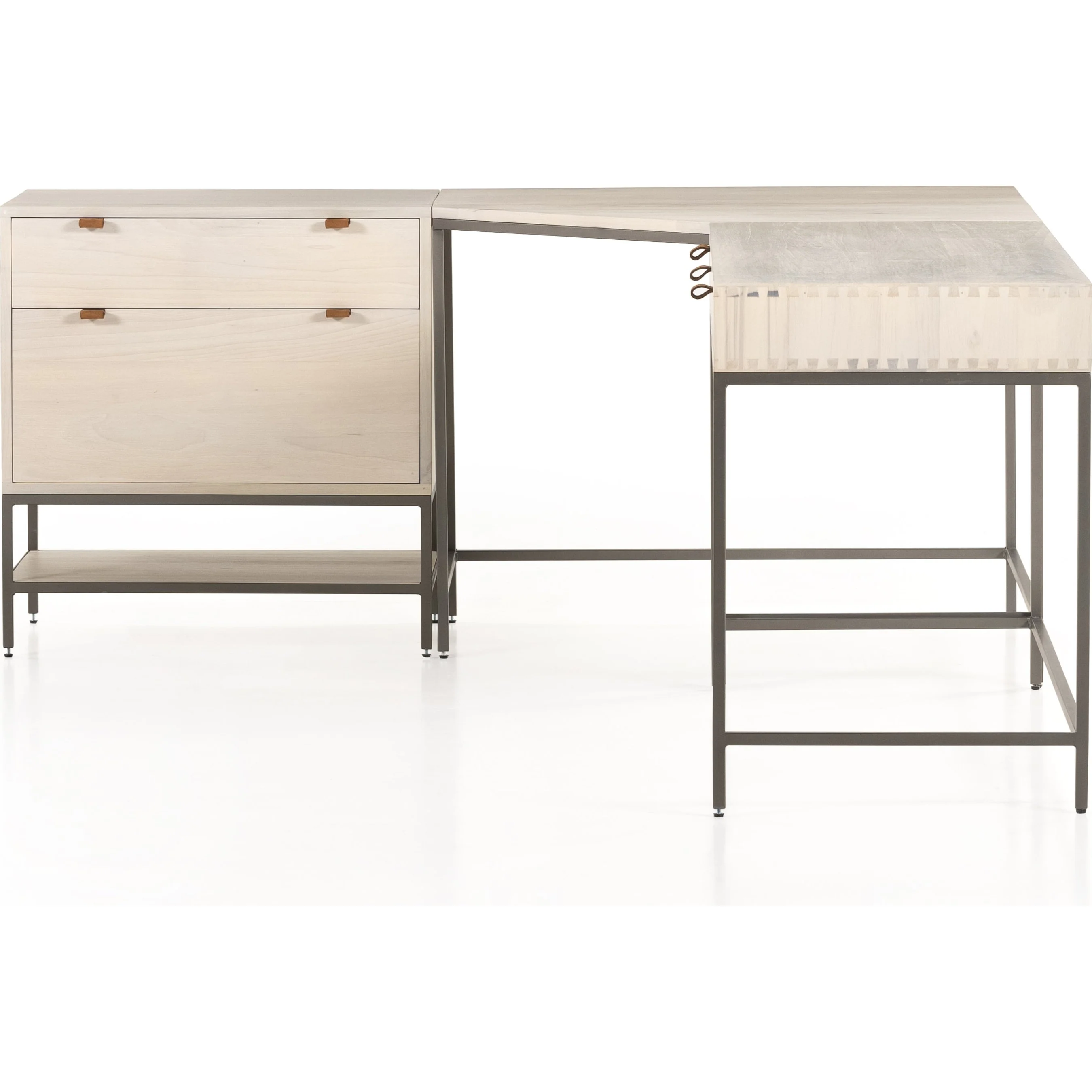 Trey Desk System with Filing Cabinet - Image 4