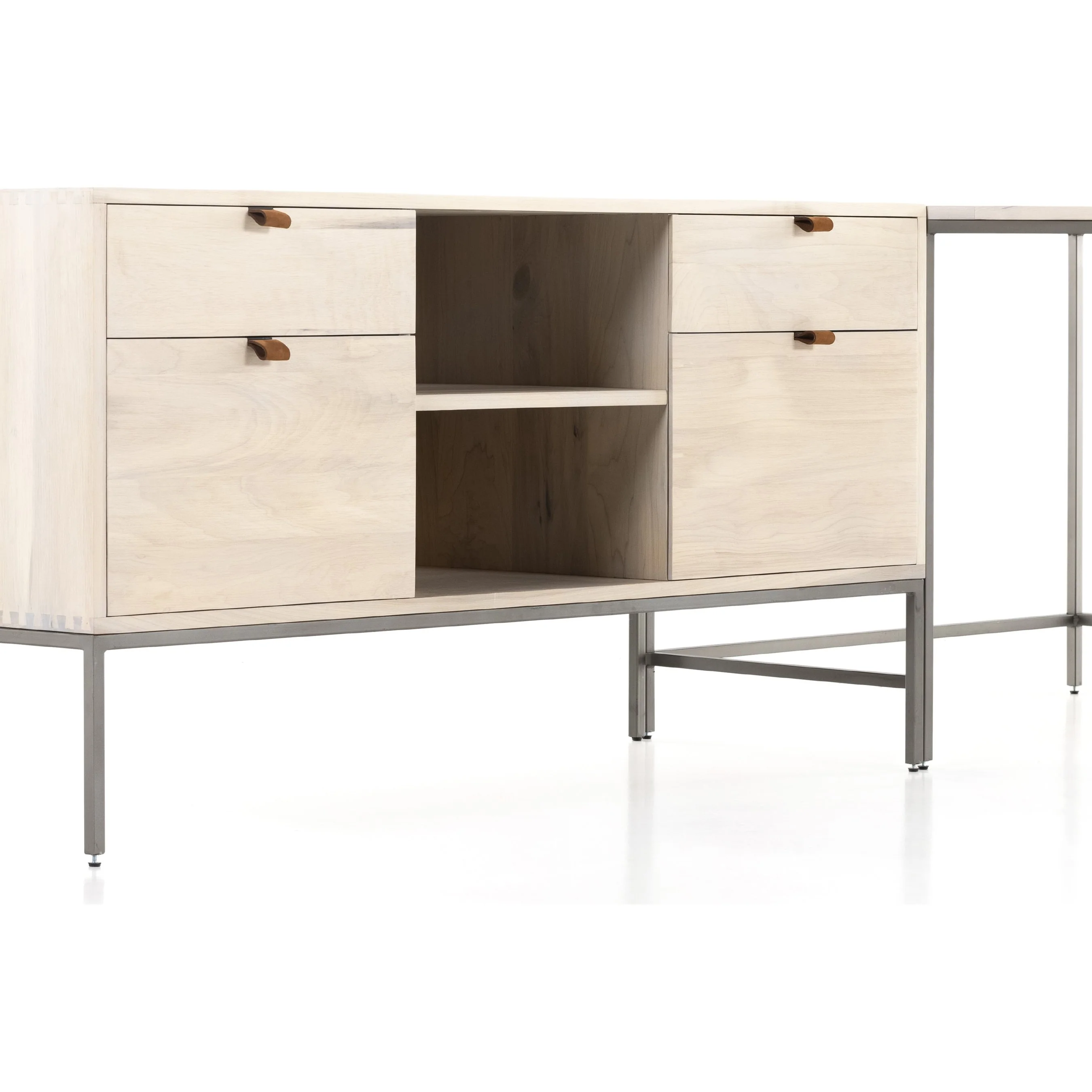 Trey Desk System with Filing Credenza - Image 13