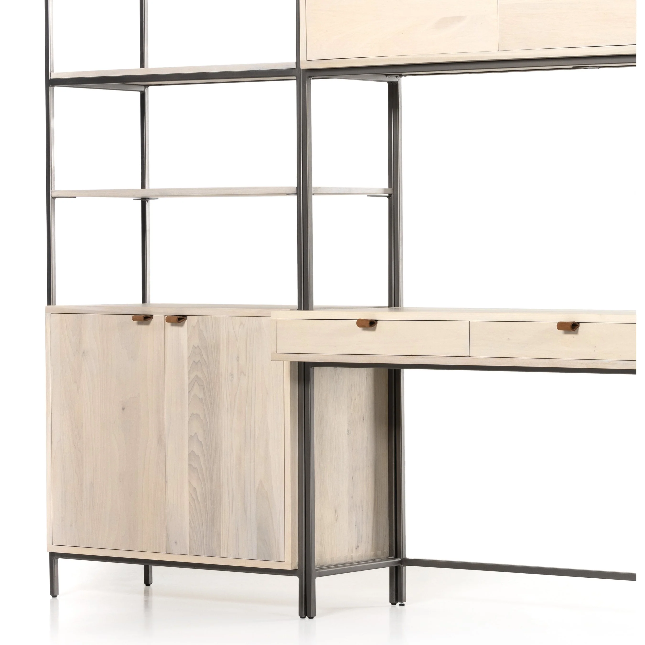 Trey Modular Wall Desk with 2 Bookcases - Image 33