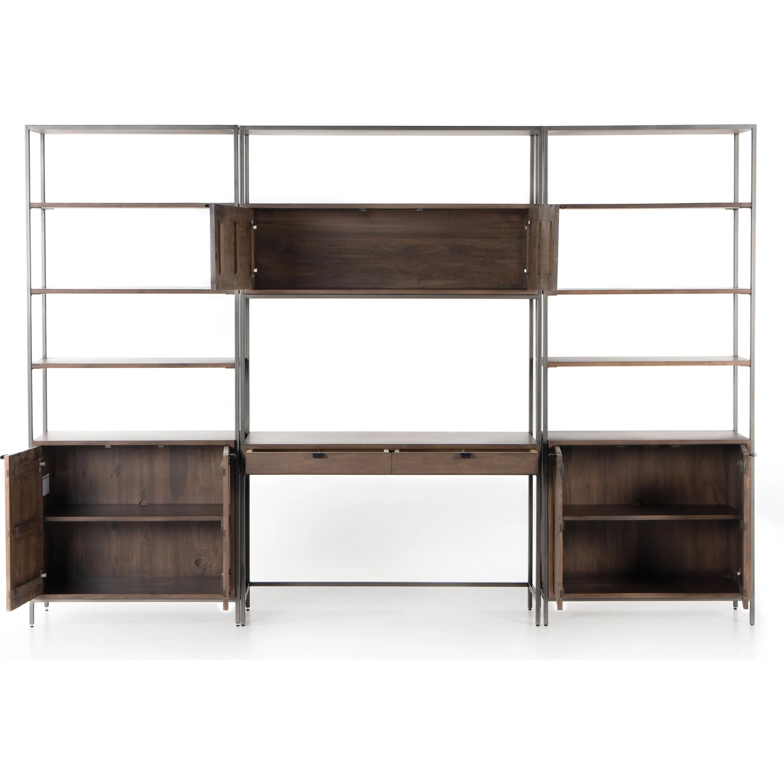 Trey Modular Wall Desk with 2 Bookcases - Image 8