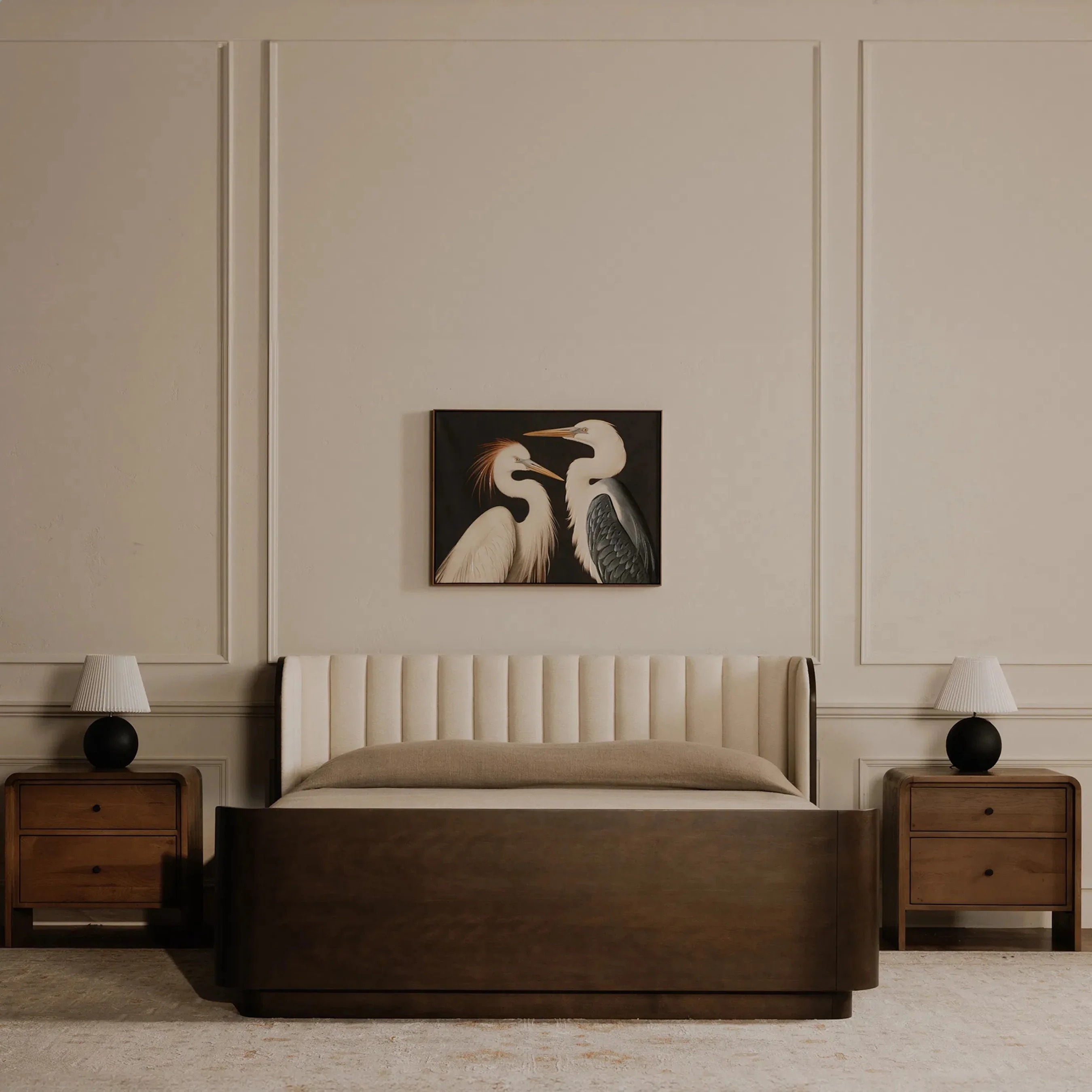 Two Cranes Framed Painting - Image 3