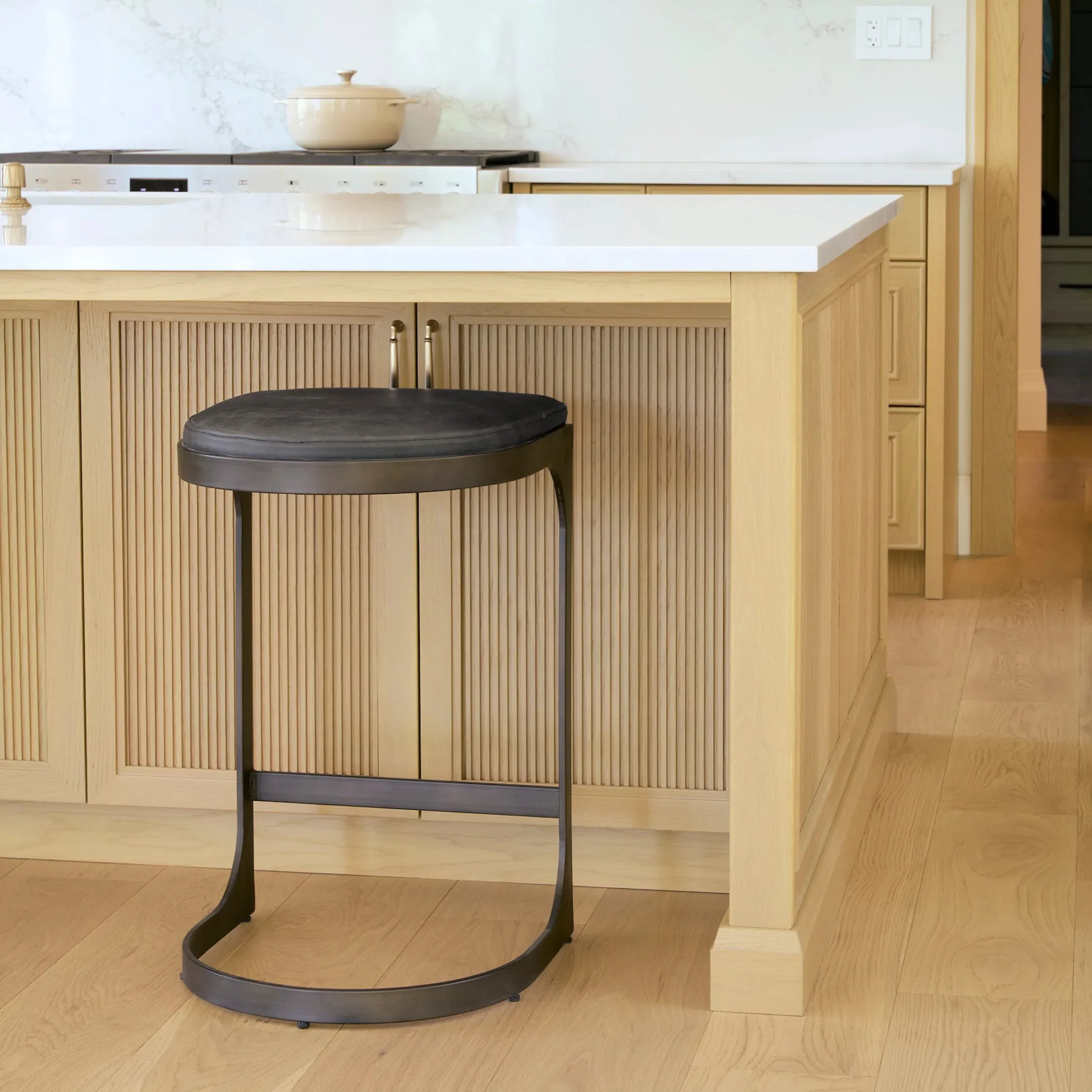Tyson Leather Seat Counter Stool - Image 5