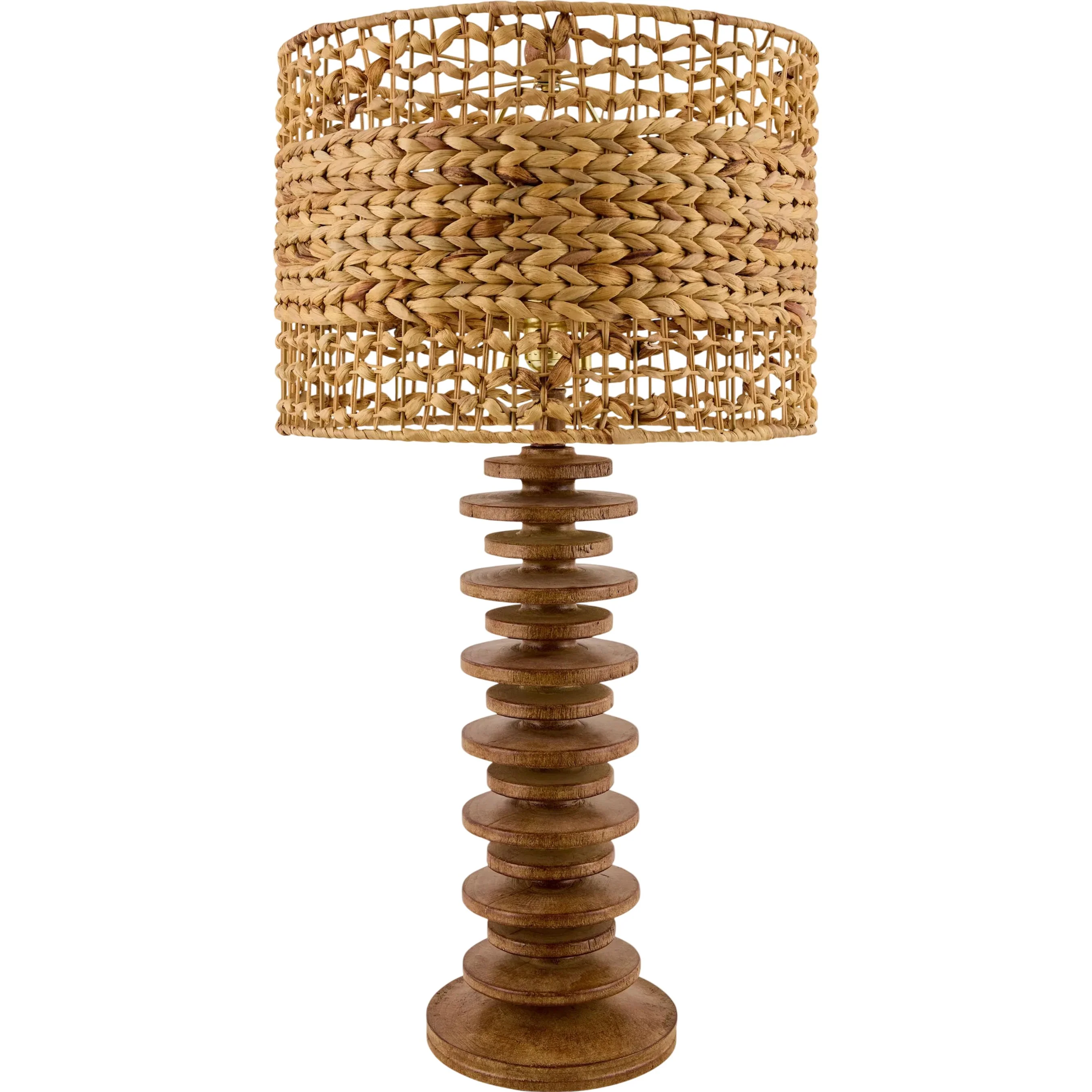 Ukwi Accent Table Lamp with Seagrass Shade