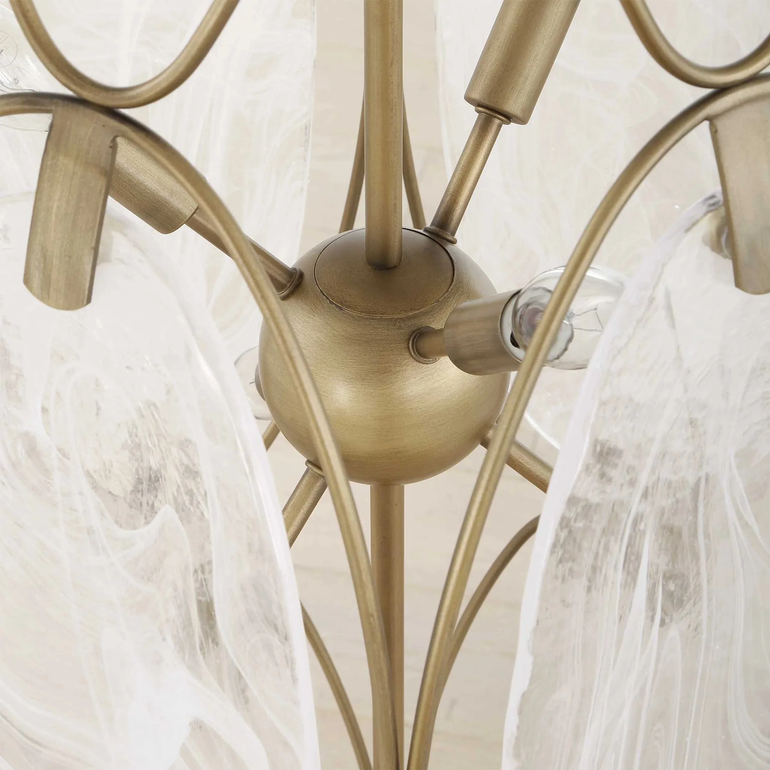 Valencia 6 Light Glass Panel Pendant - Image 2