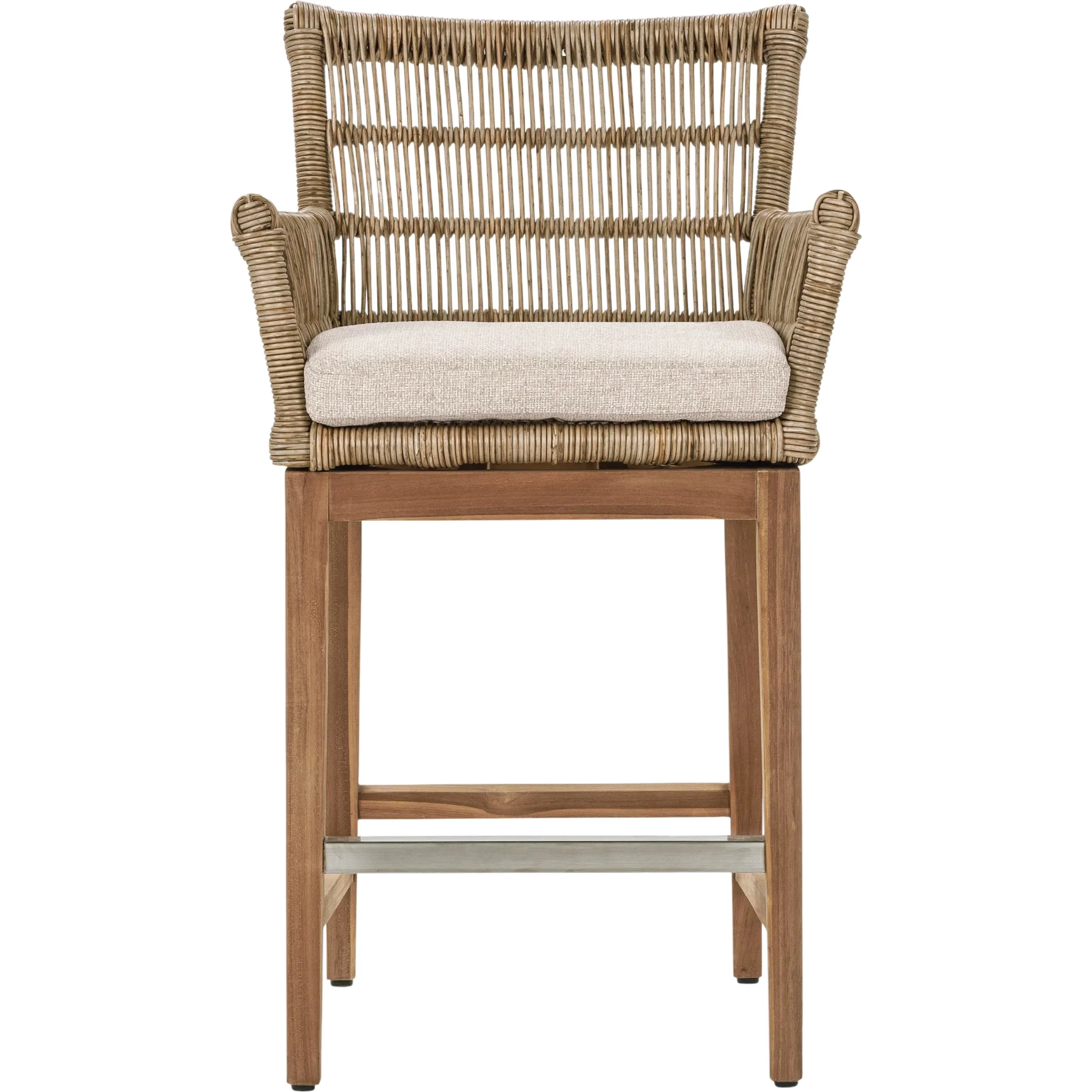 Valerie Outdoor Teak Wood Counter Chair