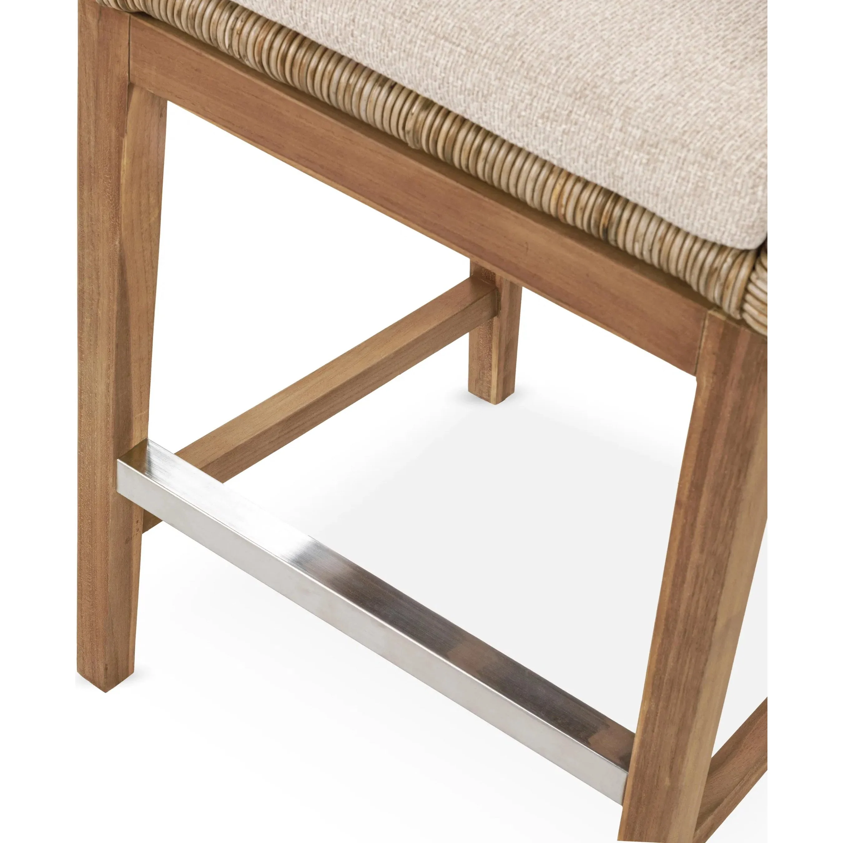 Valerie Outdoor Teak Wood Counter Chair - Image 6