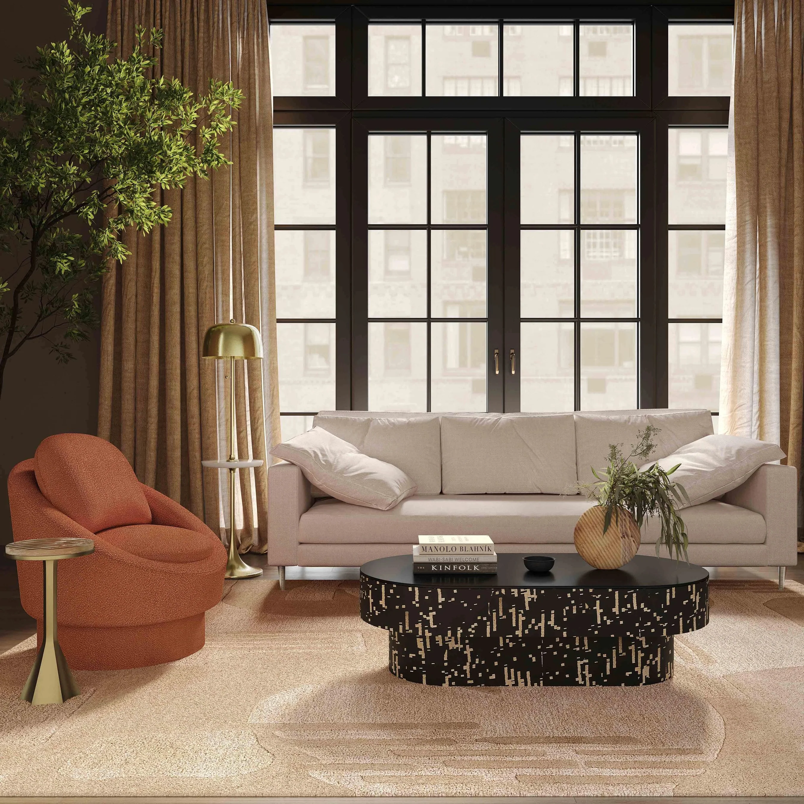 Vari Textured Velvet Lounge Sofa - Image 16