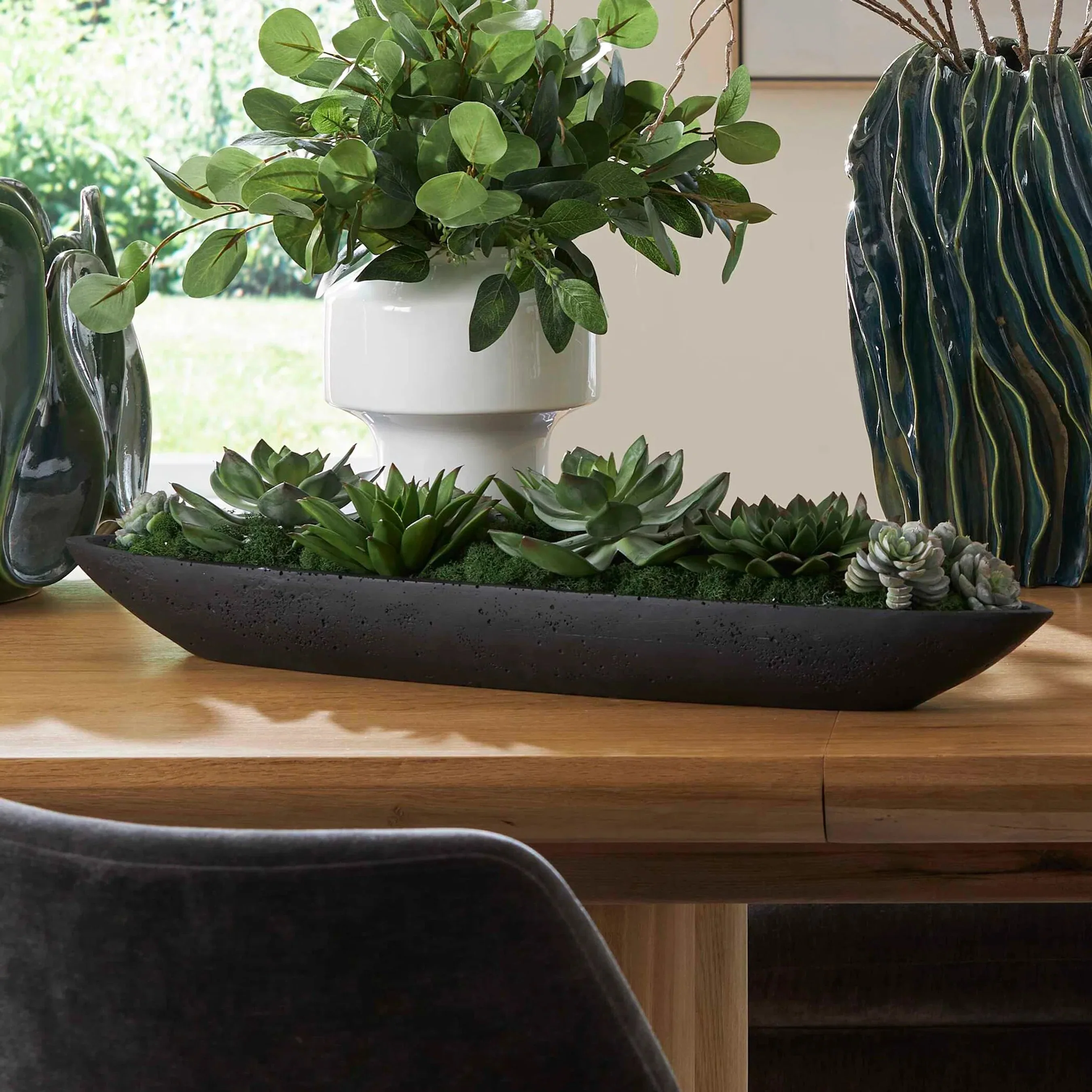 Verde Succulent Centerpiece in Bowl - Image 4