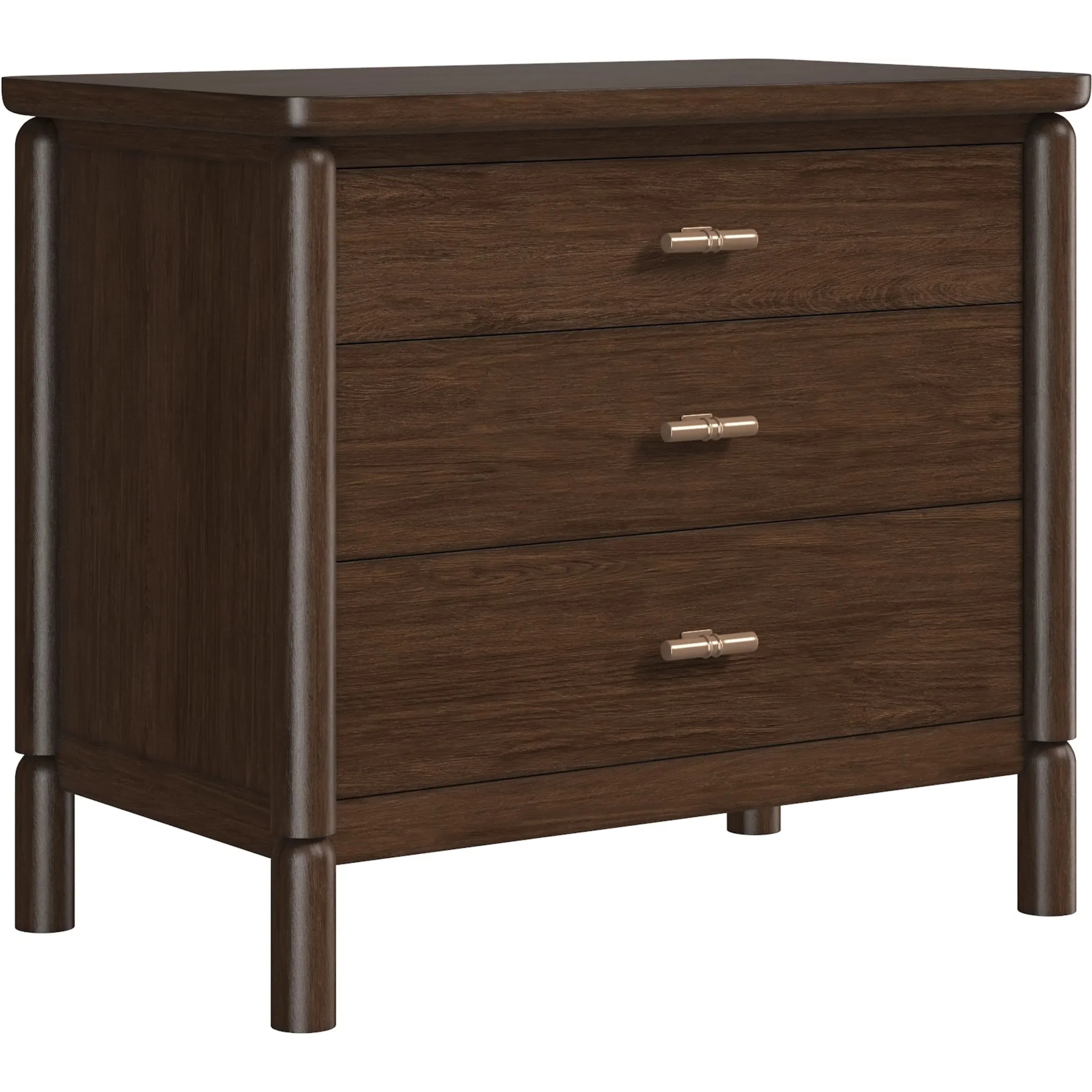Verge 3 Drawer Nightstand