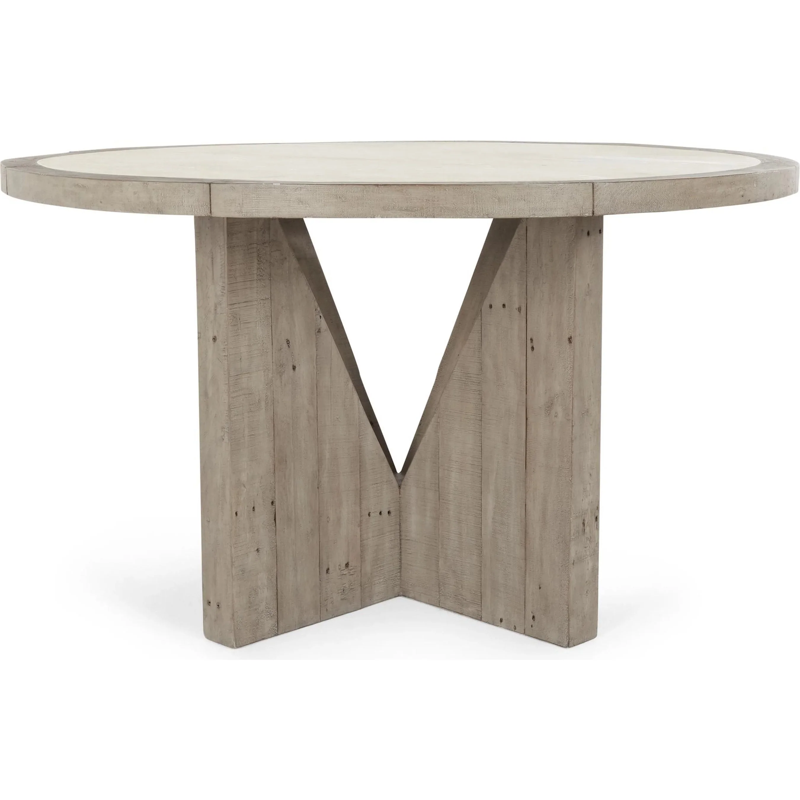 Vincent Reclaimed Pine Wood Round Dining Table - Image 2
