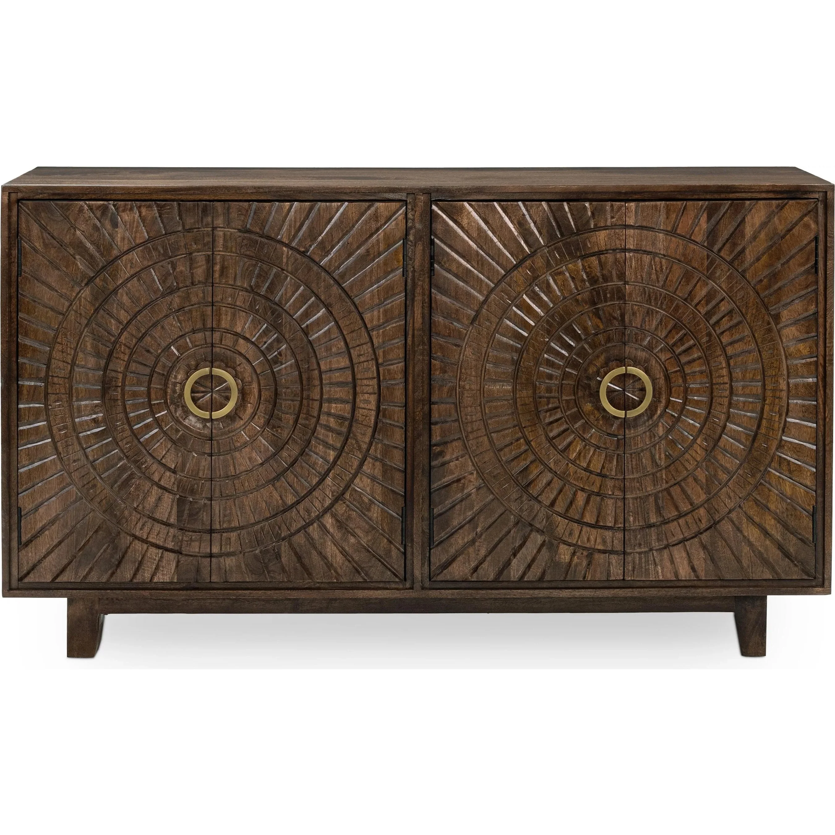 Vivienne 4-Door Mango Wood Buffet Sideboard - Image 5