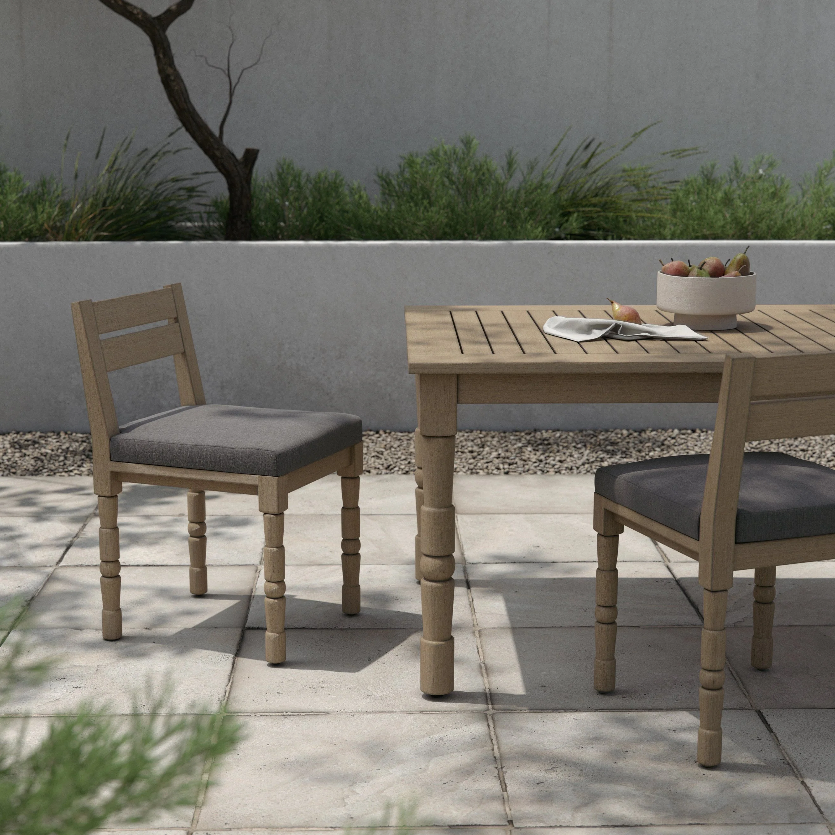 Waller Outdoor Dining Chair, Washed Brown - Image 17