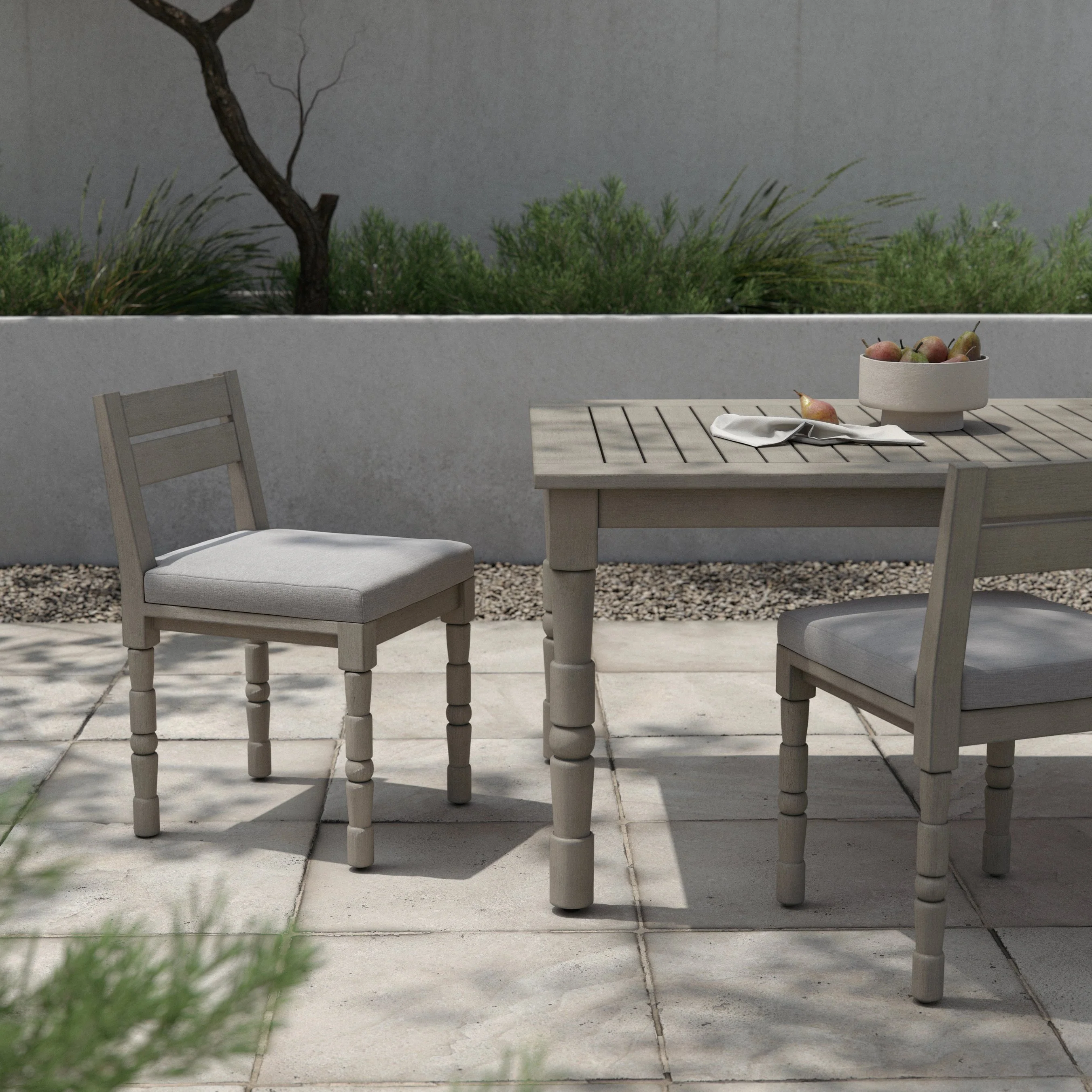 Waller Outdoor Dining Chair, Weathered Grey - Image 16