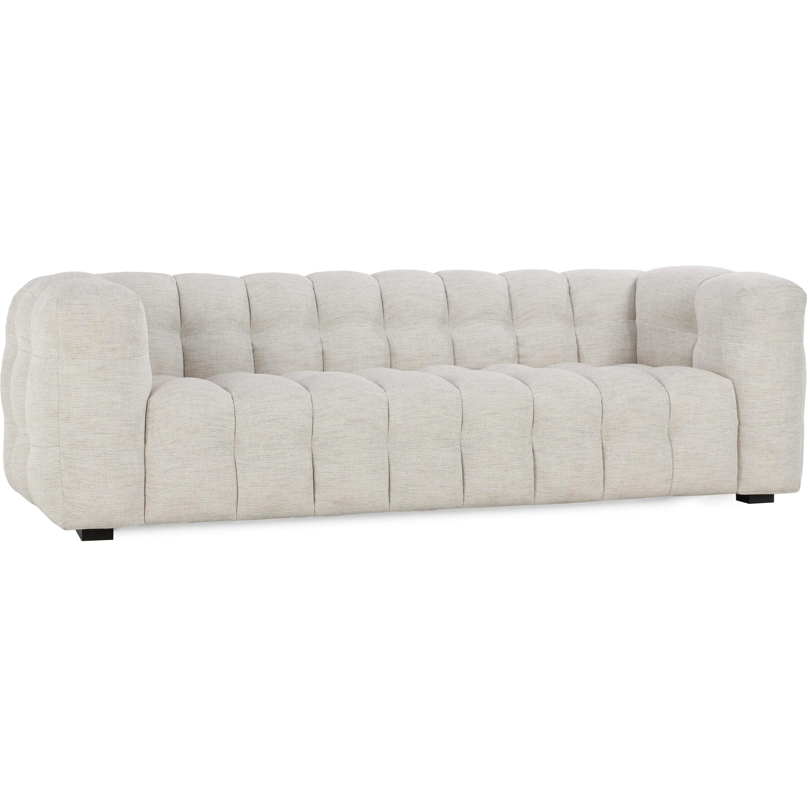 Walter Tufted Fabric Beige Sofa