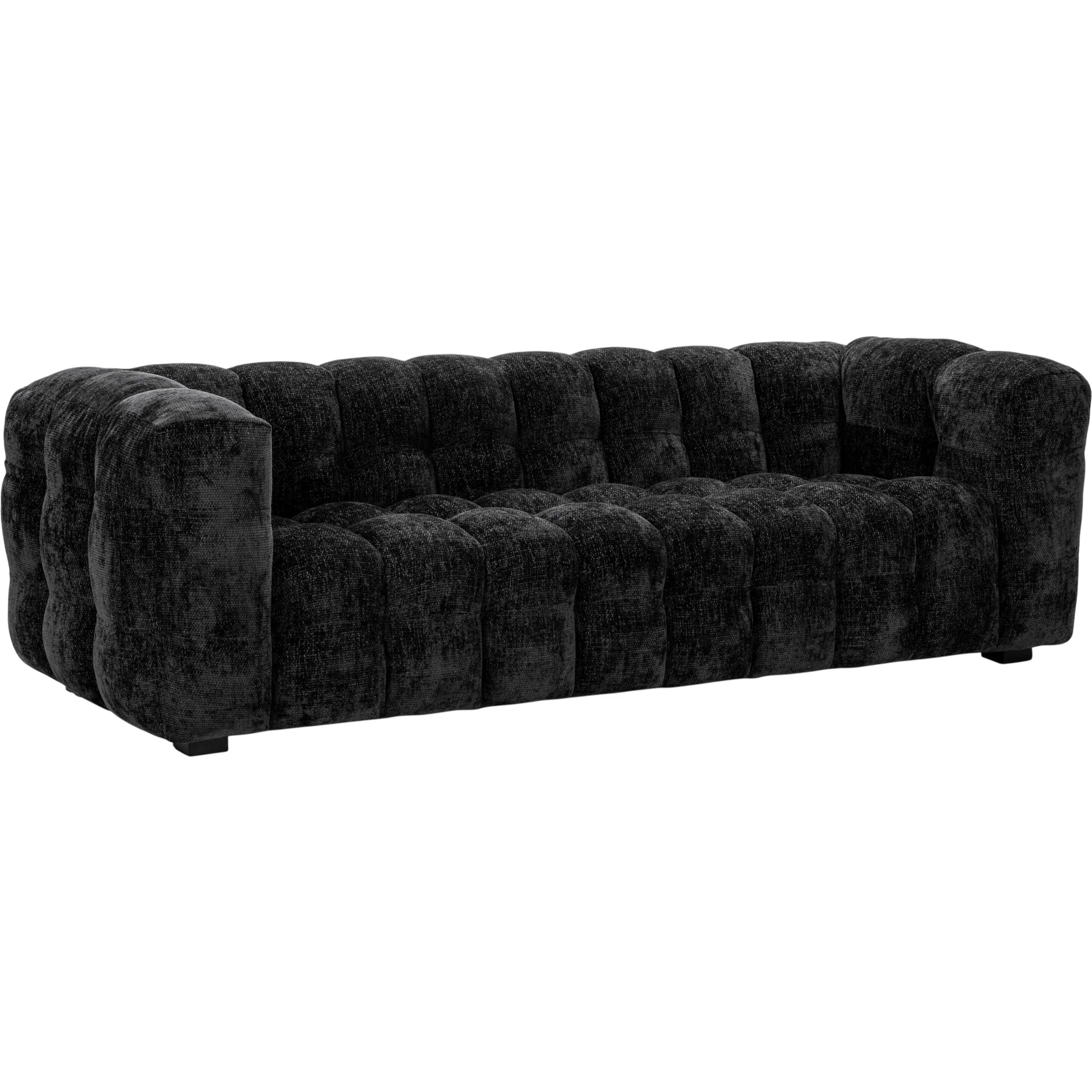 Walter Tufted Fabric Beige Sofa - Image 2