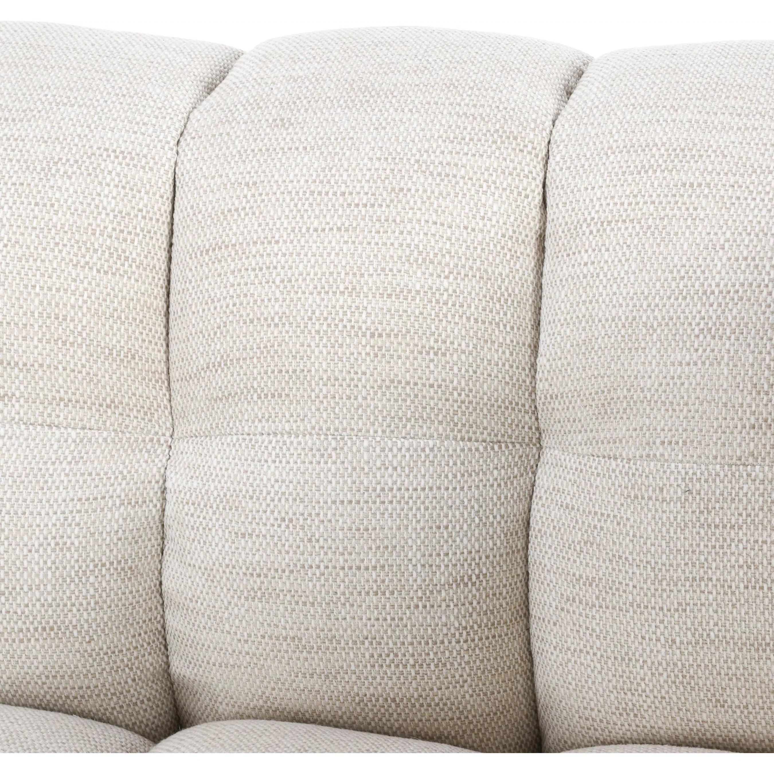 Walter Tufted Fabric Beige Sofa - Image 8