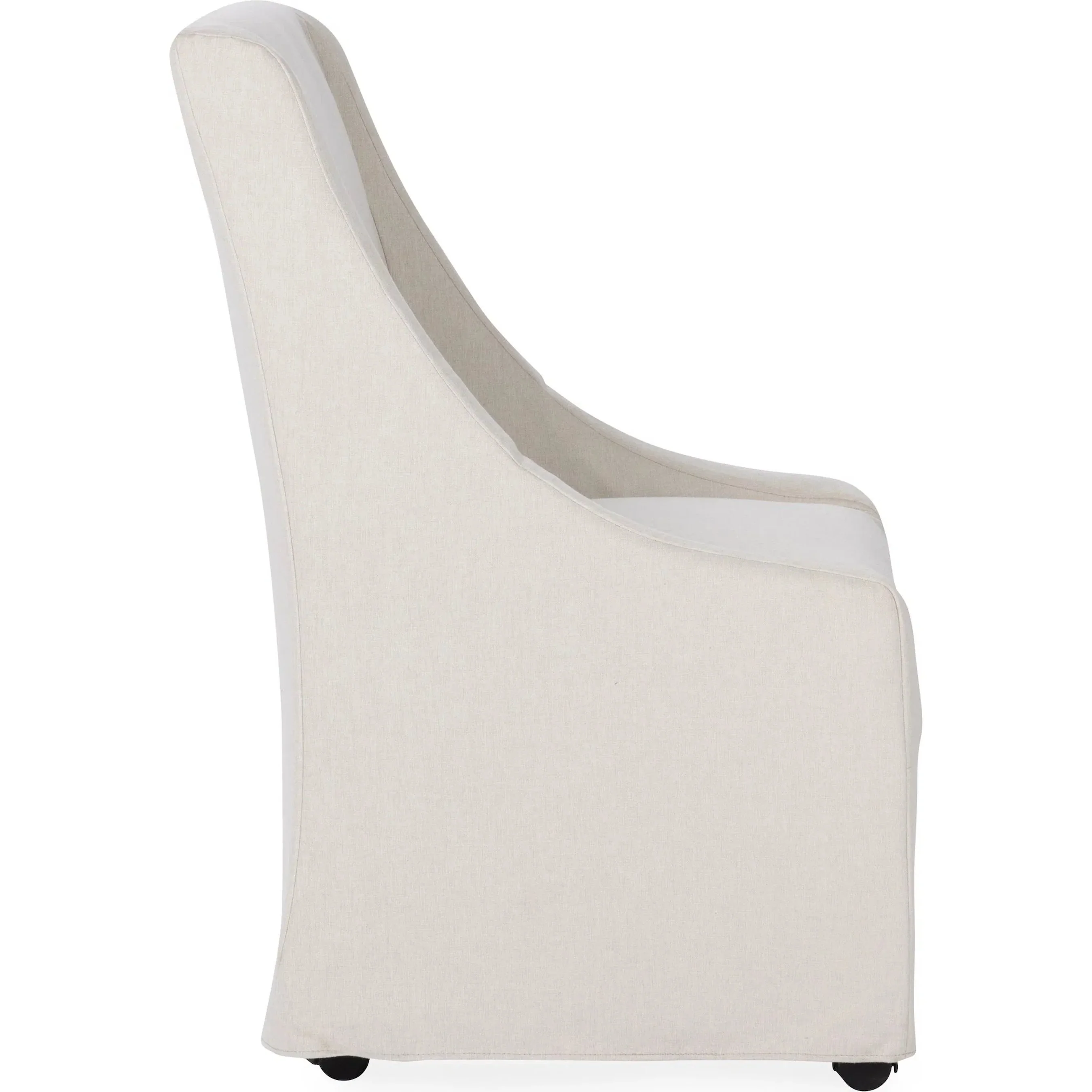 Warwick Upholstered Rolling Dining Chair - Image 4