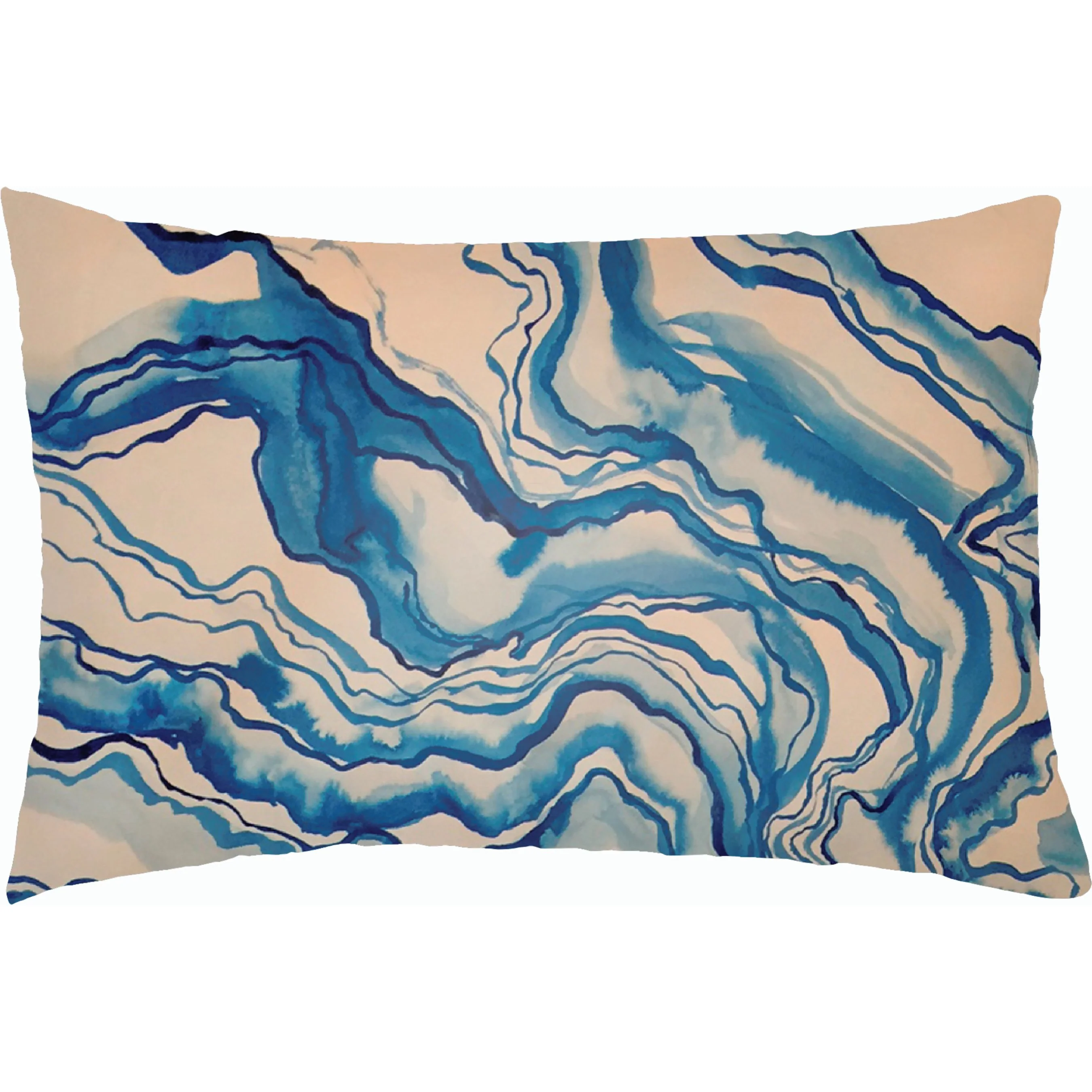 Watercolor Marble Pillow - 5885