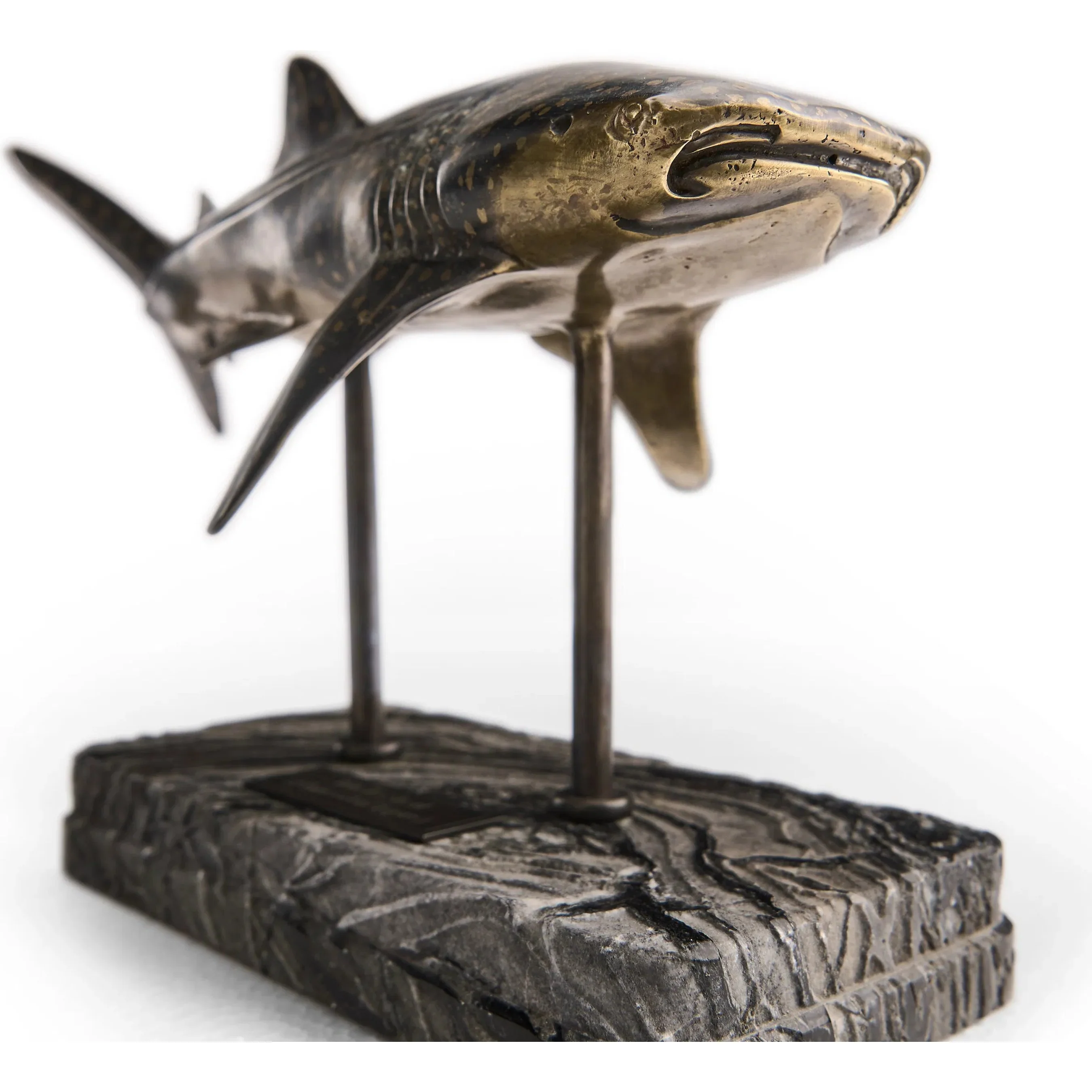 Whale Shark Bronze Statue with Marble Base - Image 17