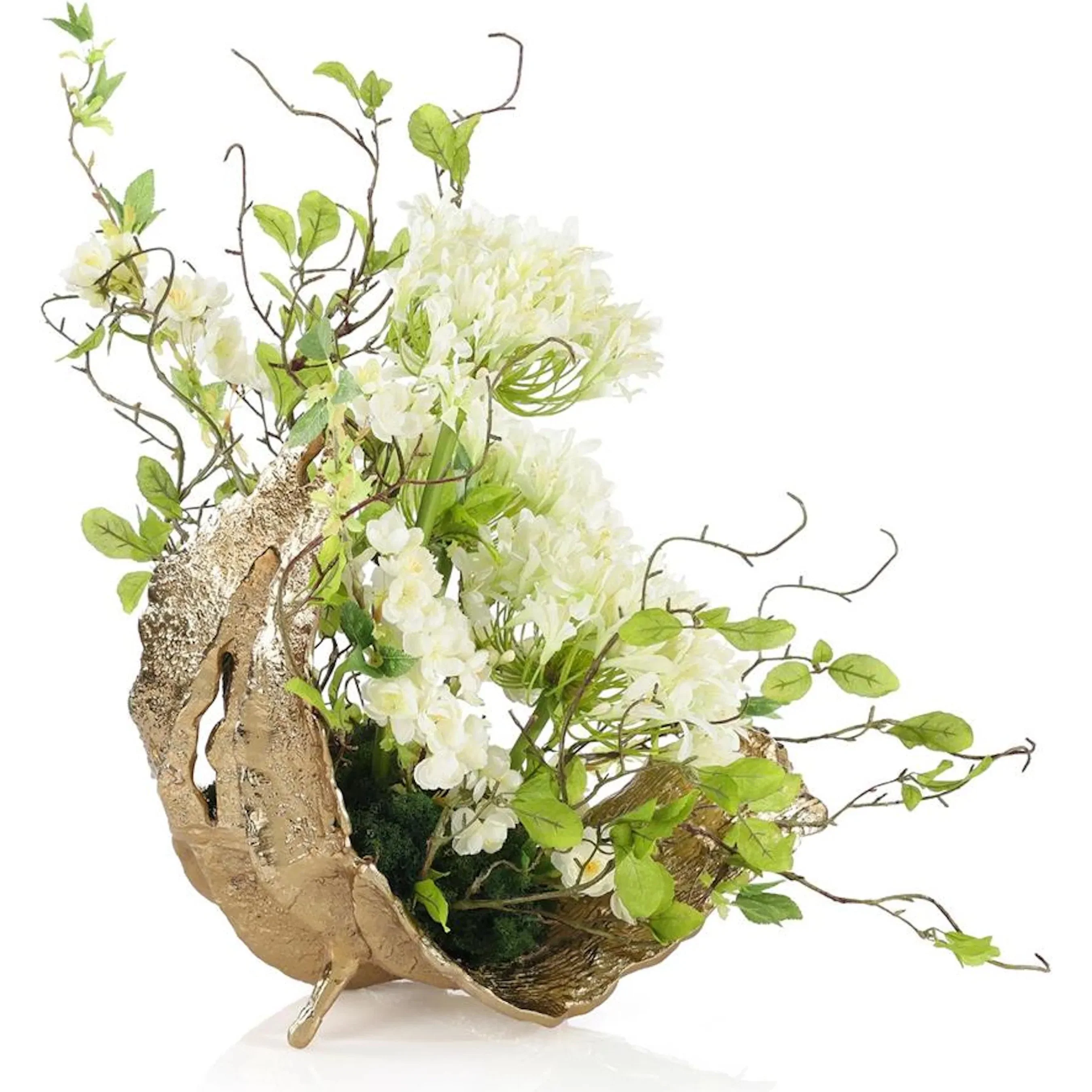 White Agapanthus Leaf Sculpture
