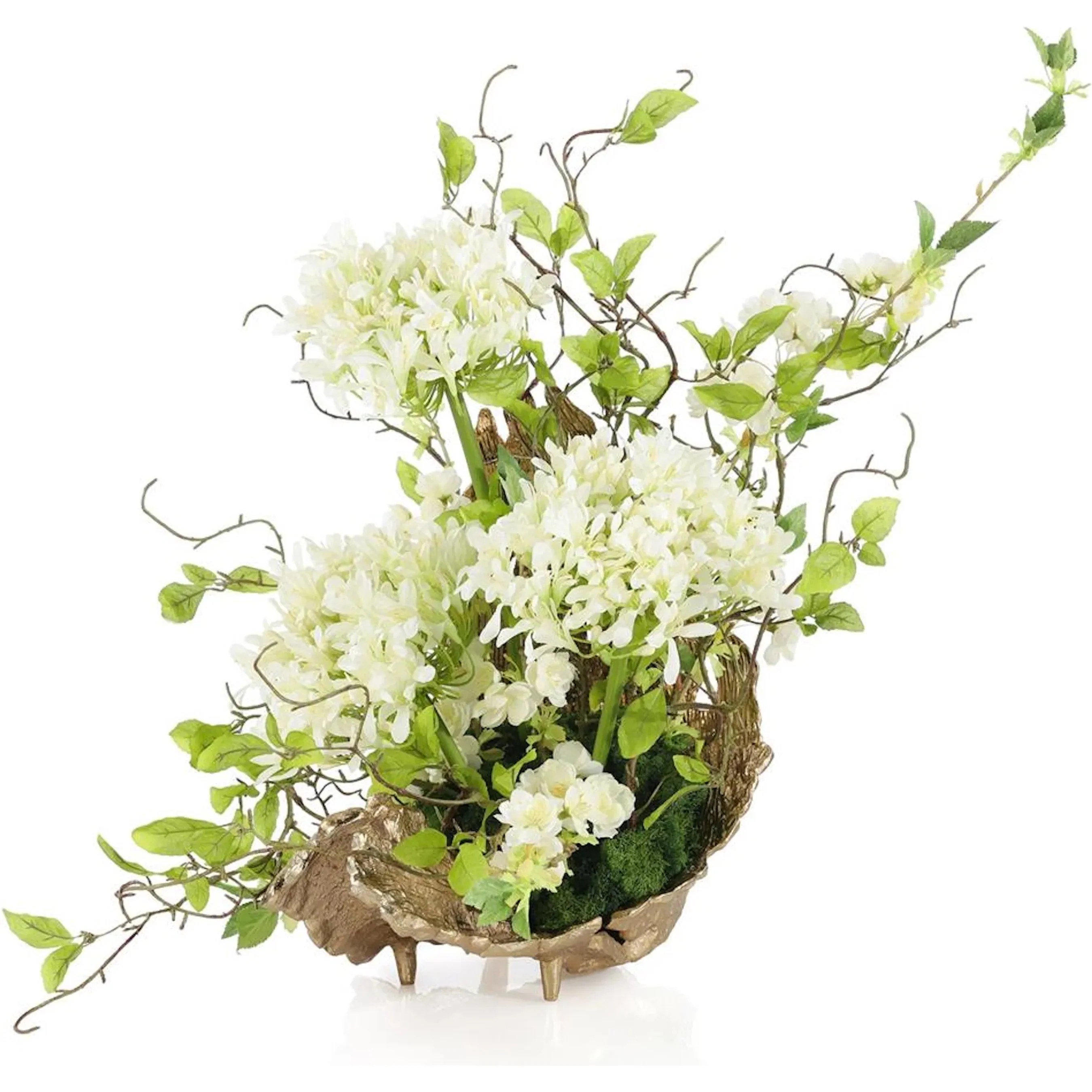 White Agapanthus Leaf Sculpture - Image 2