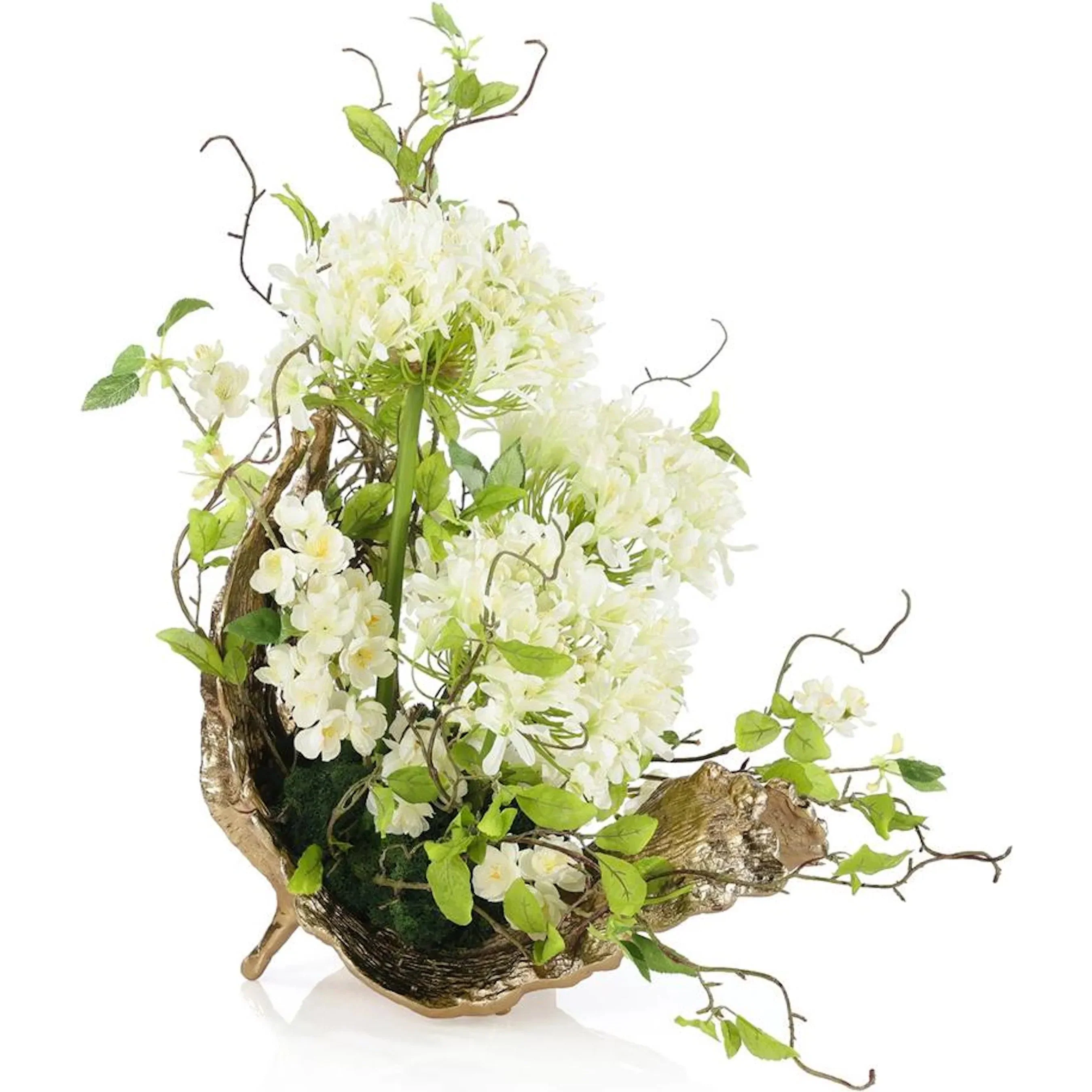 White Agapanthus Leaf Sculpture - Image 3