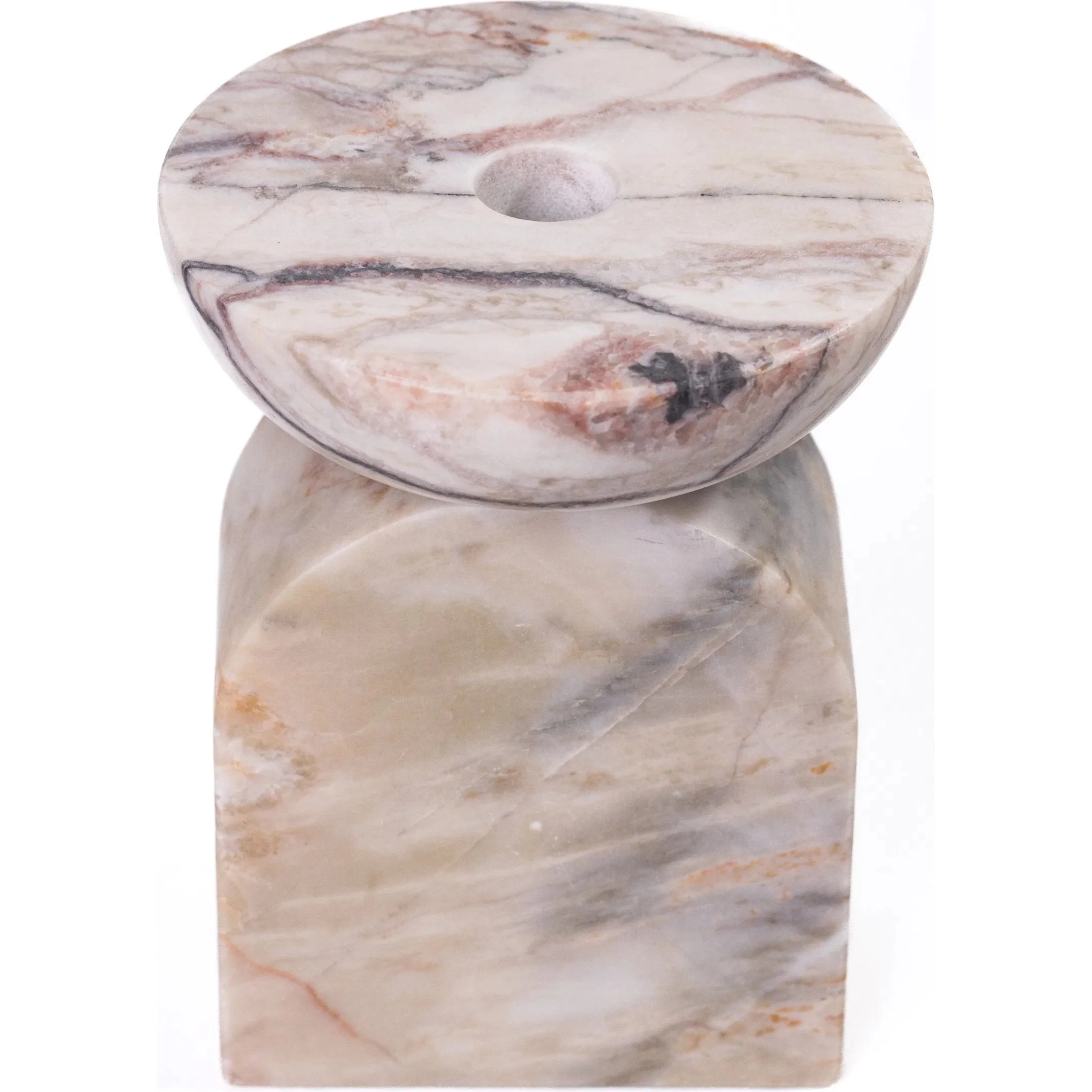 White Brown Balanced Candle Holder - Image 3