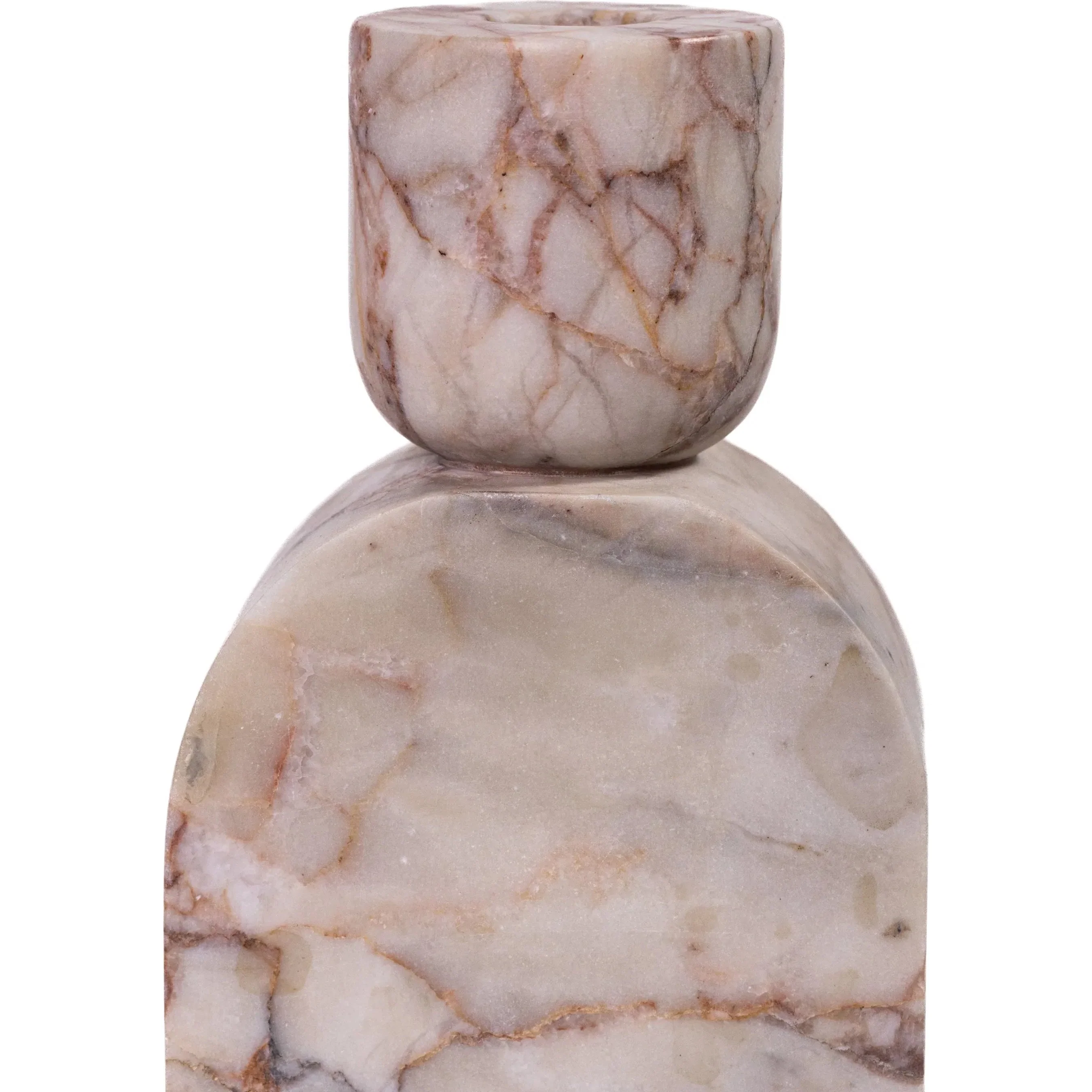 White Brown Foundation Candle Holder - Image 3