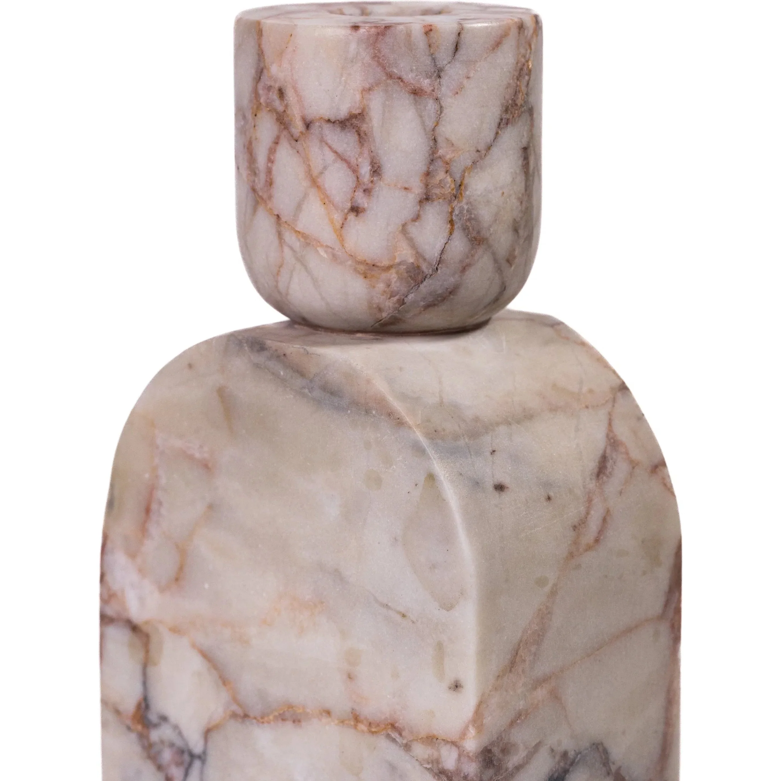 White Brown Foundation Candle Holder - Image 4