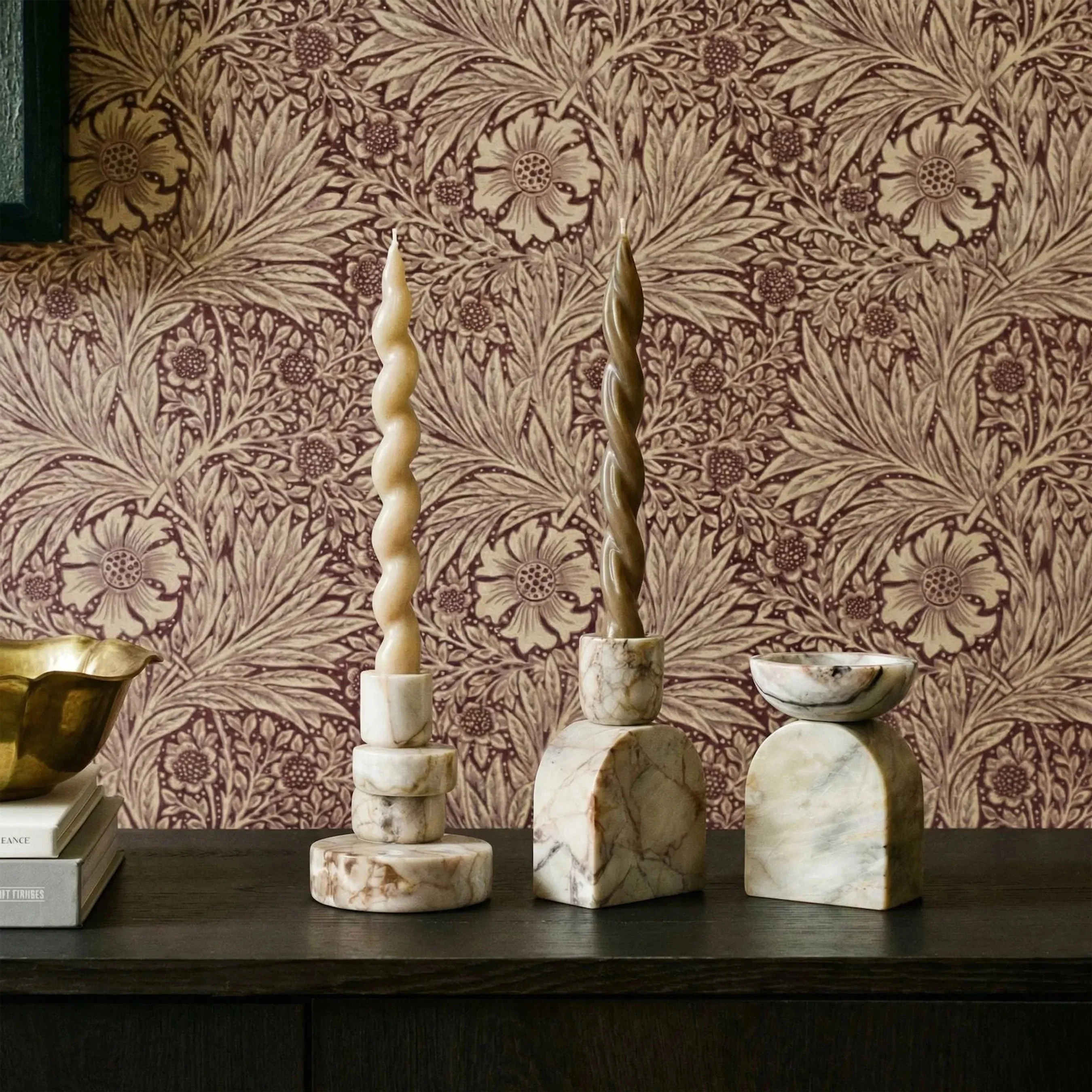 White Brown Foundation Candle Holder - Image 5