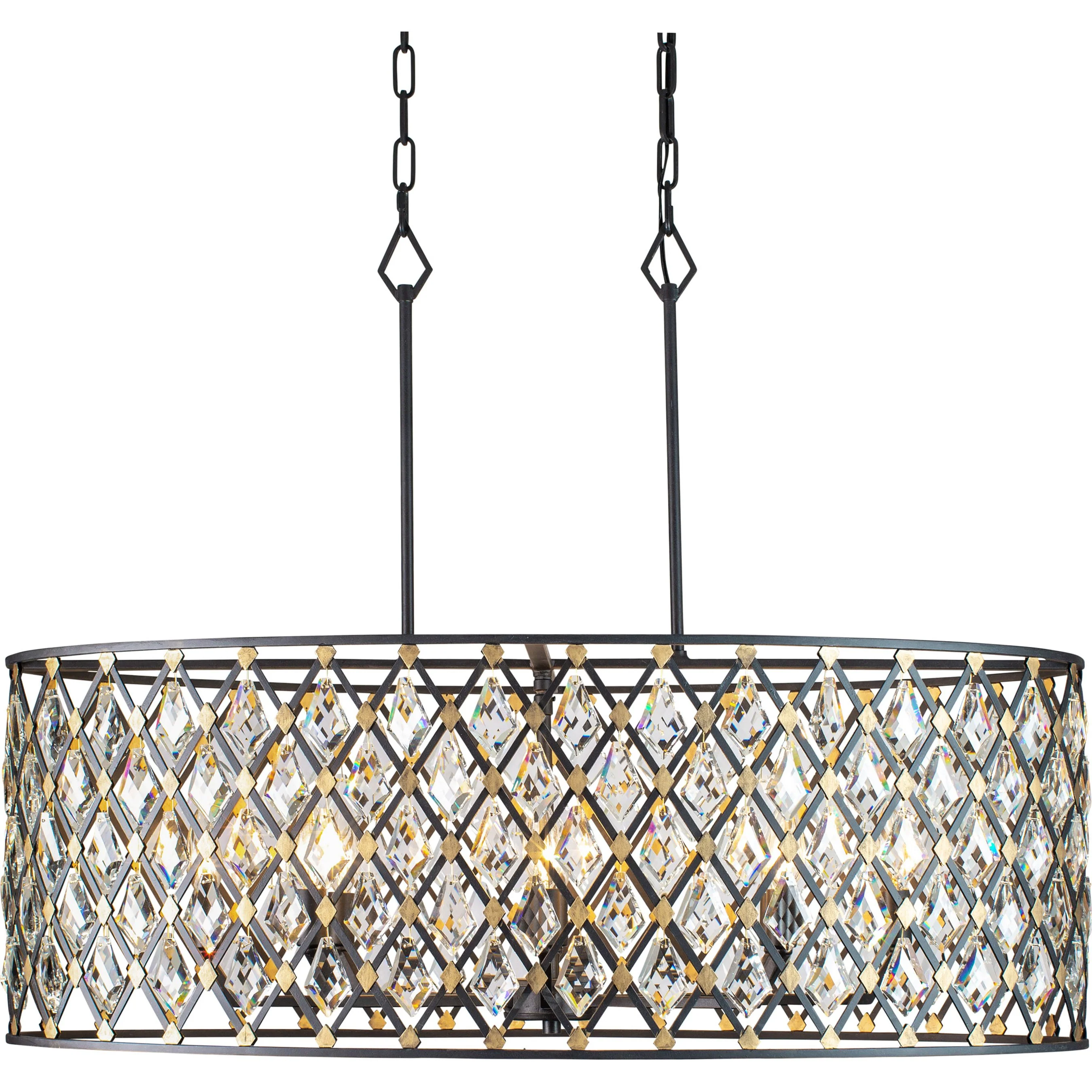 Windsor Crystal Oval Linear Pendant
