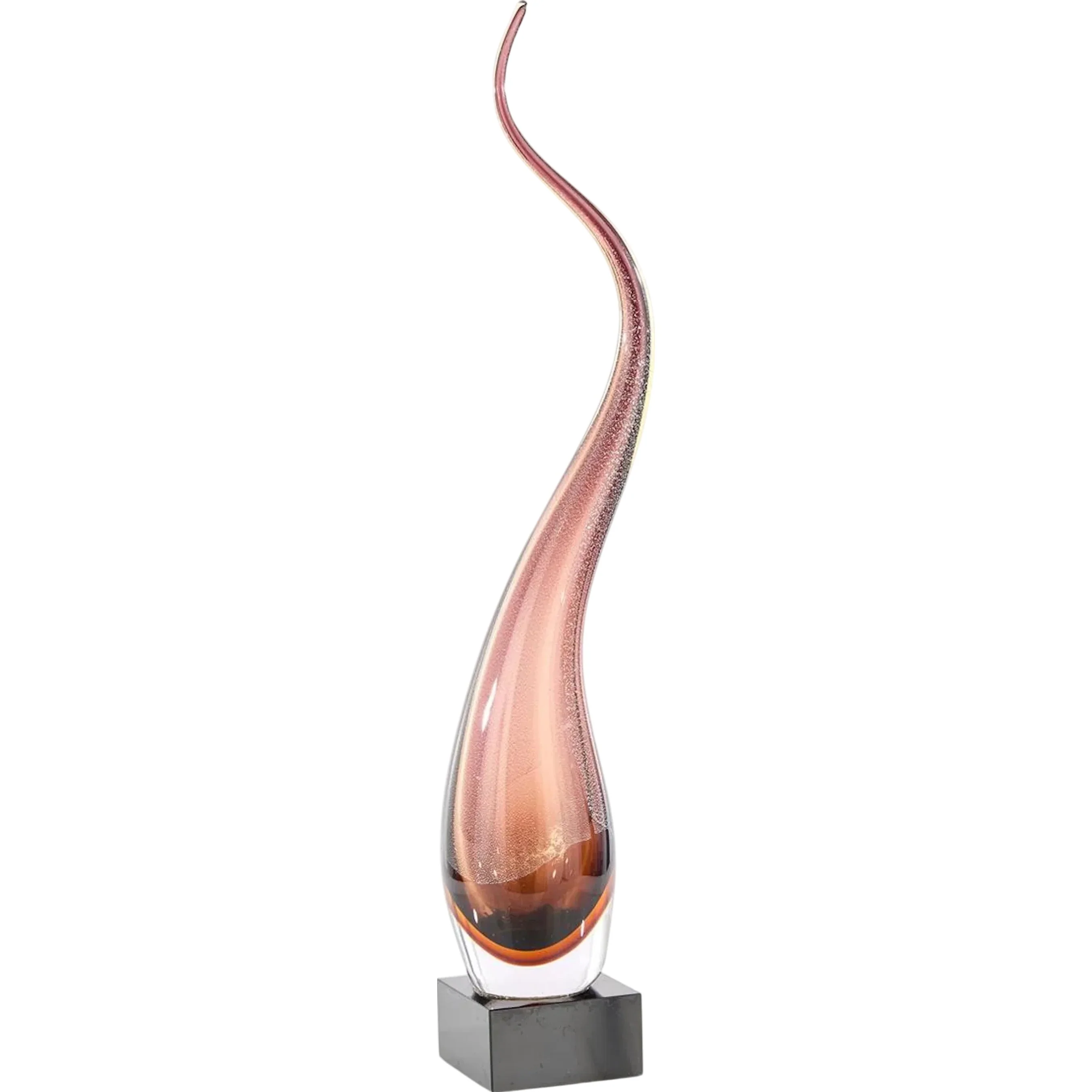 Wisping Smoke Sculpture on Crystal, Large