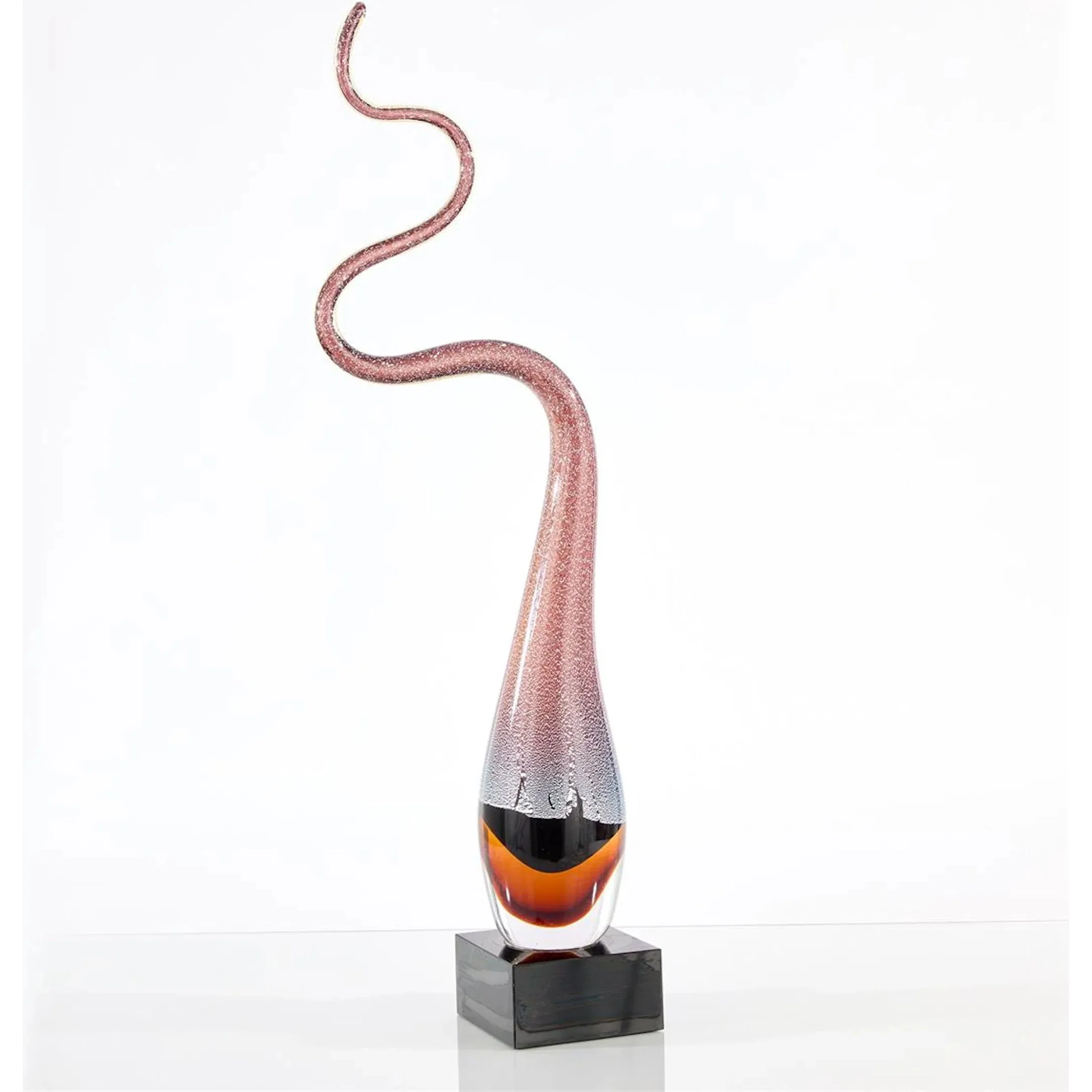 Wisping Smoke Sculpture on Crystal, Small