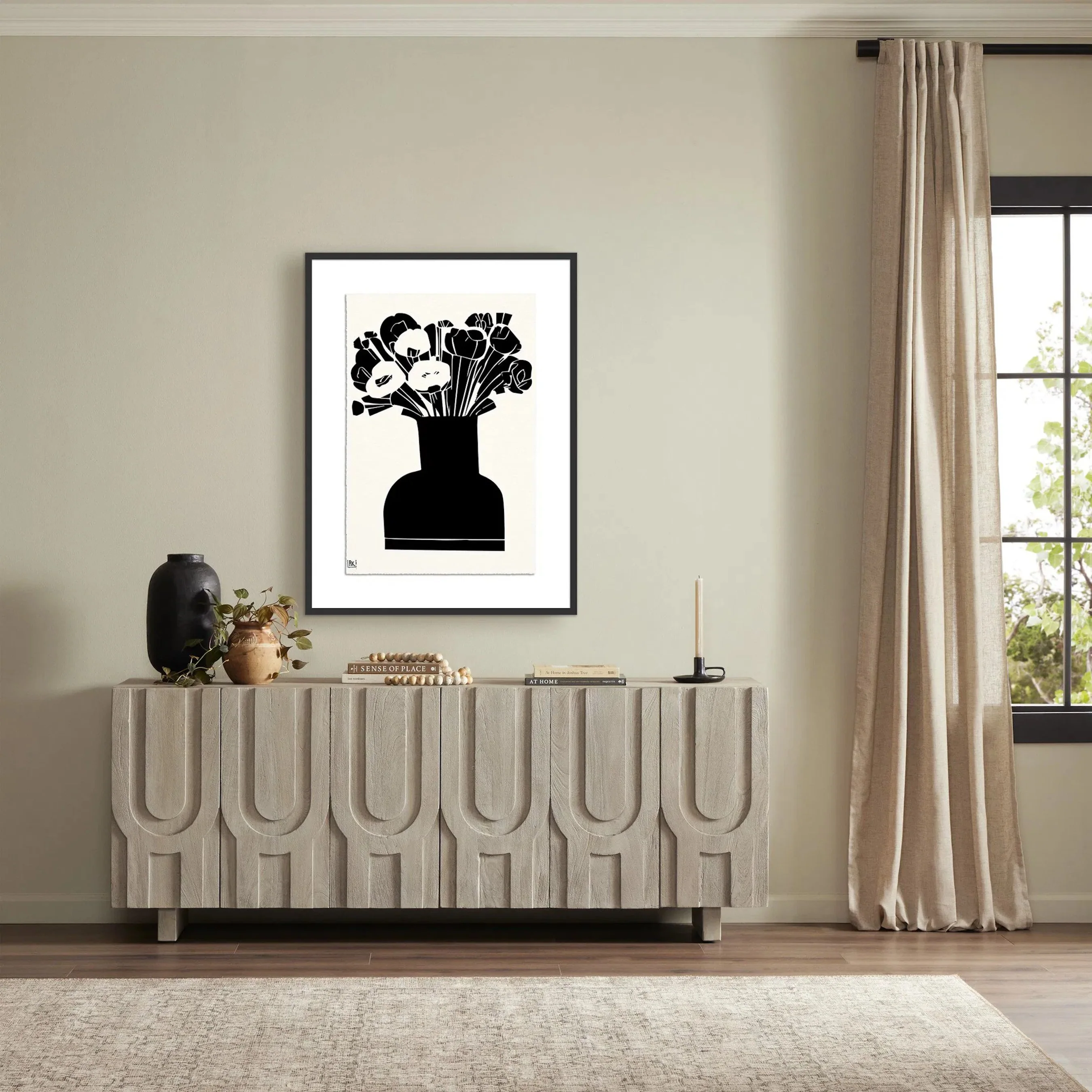 Woodblock Floral II by Roseanne Kenny - Image 7