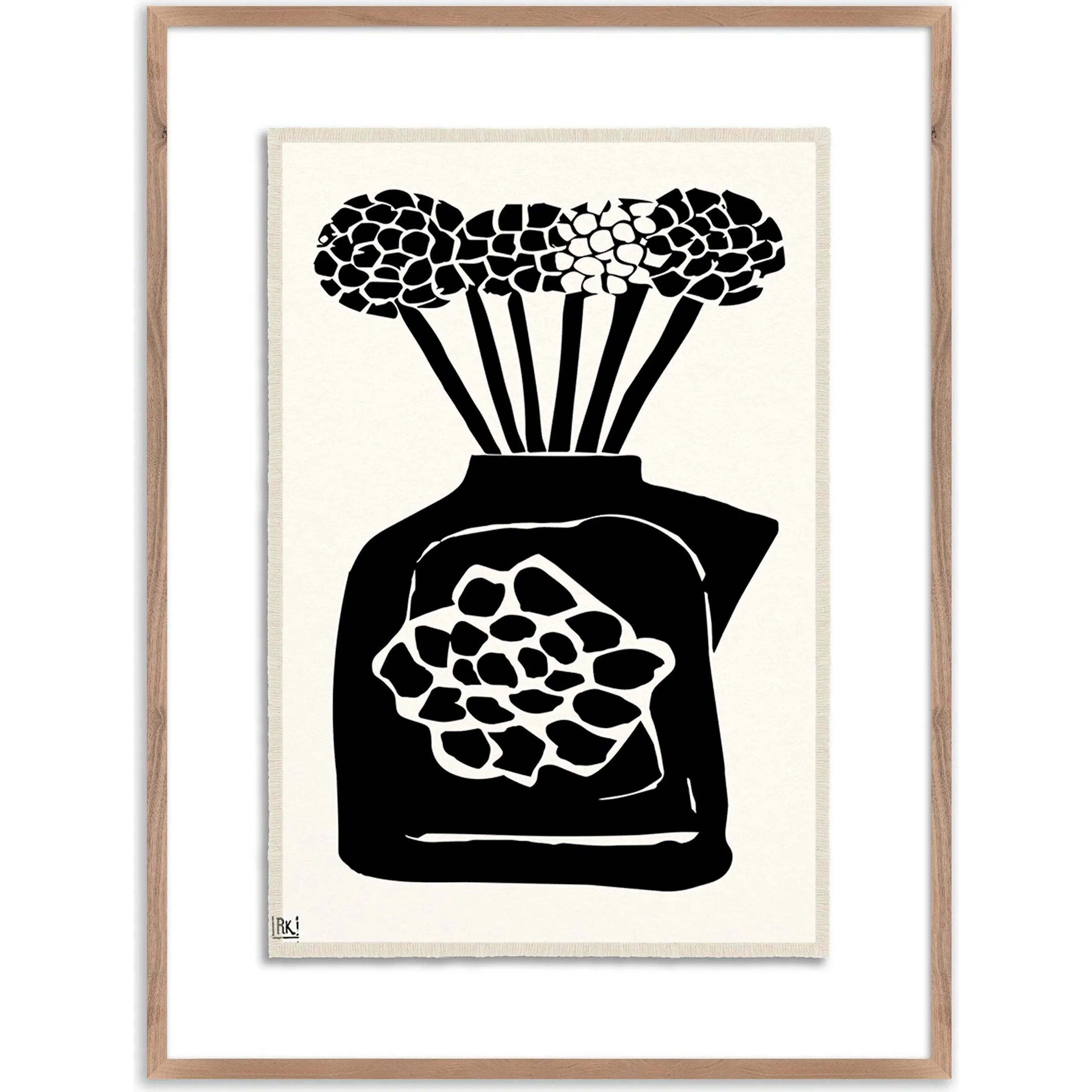 Woodblock Floral III by Roseanne Kenny - Image 3