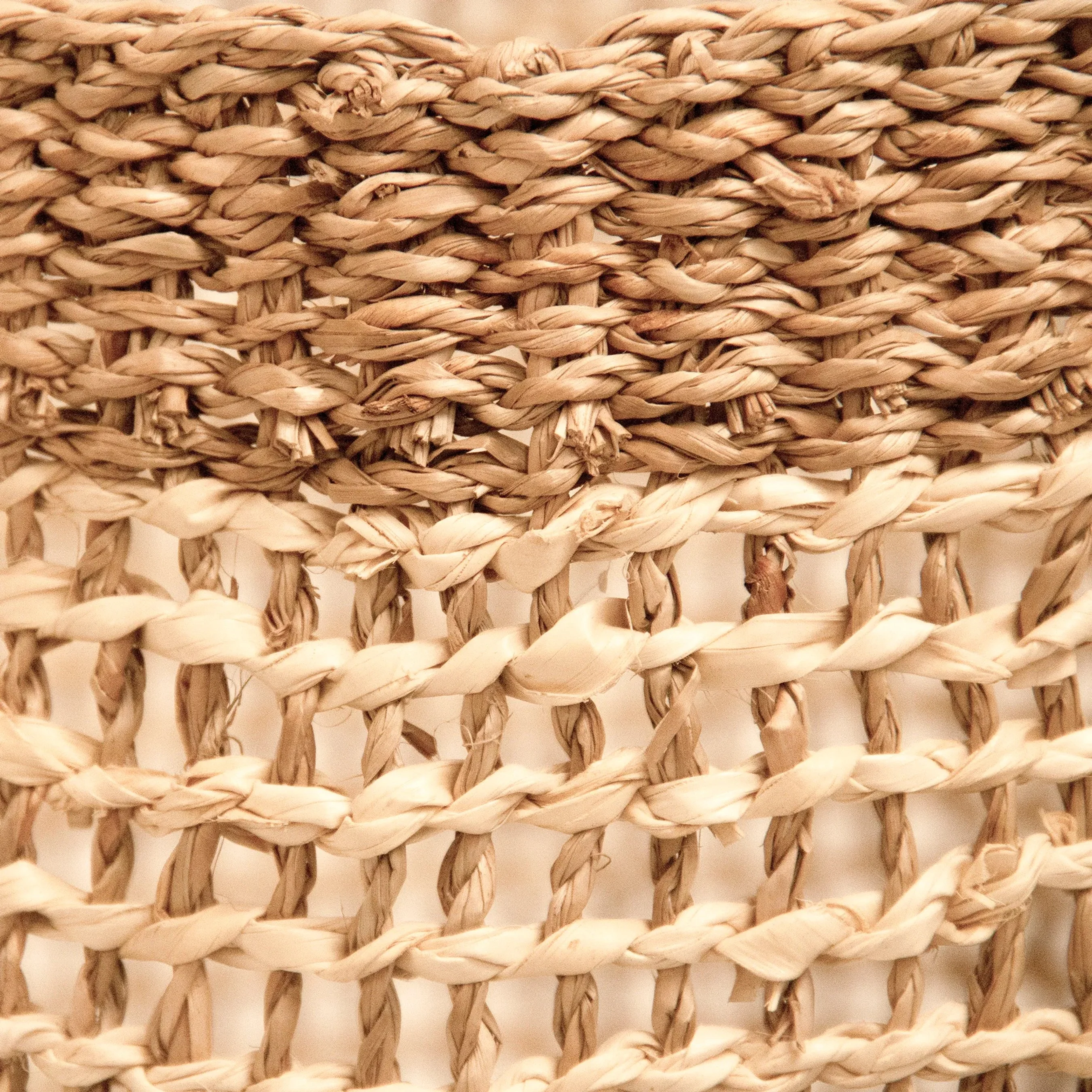 Woven Seagrass & Palm Leaf Basket - Image 7