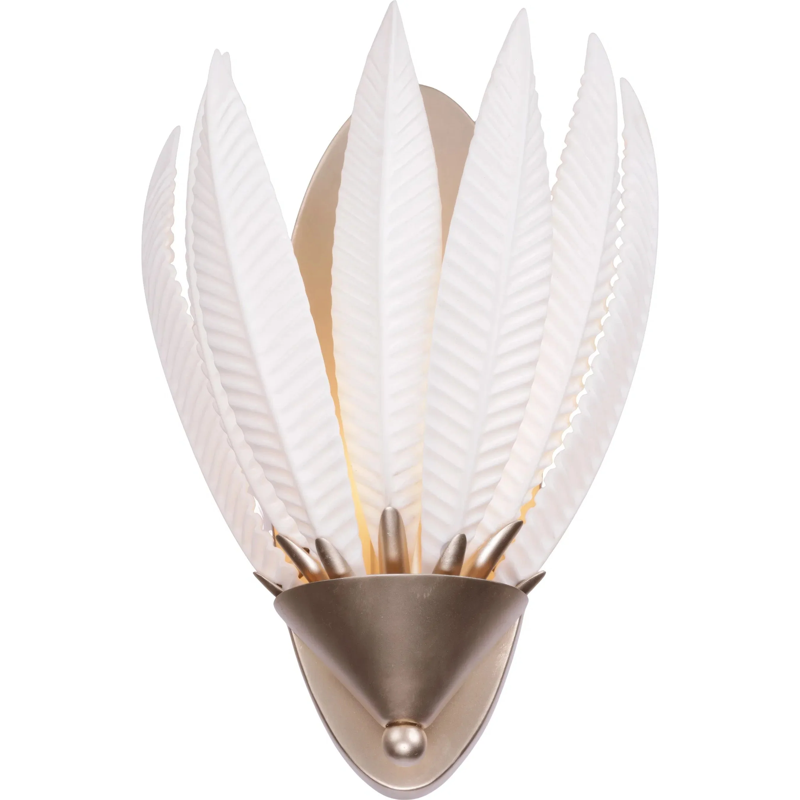 Zanara 1 Light Sconcewith 3D Printed Ceramic Leaves