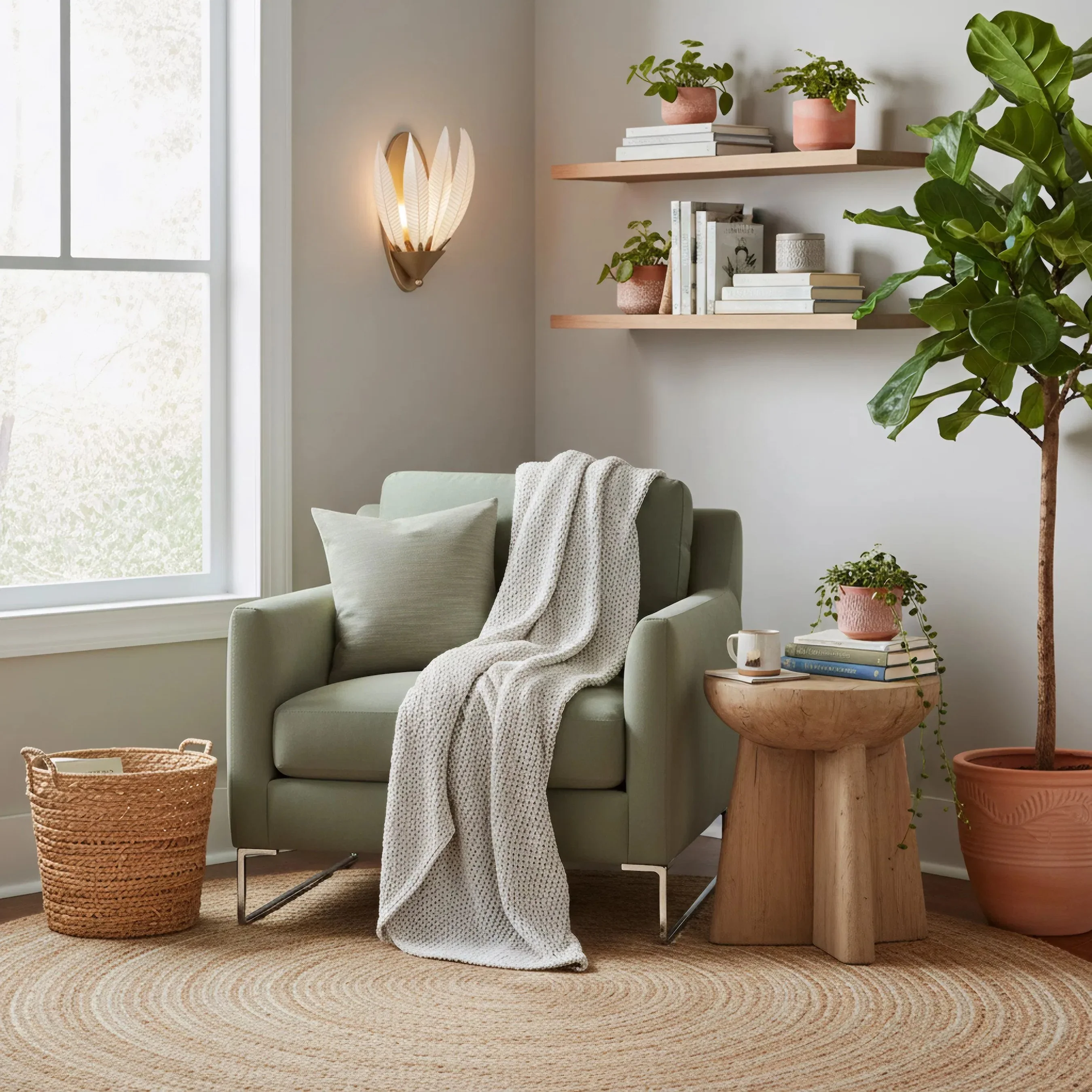Zanara 1 Light Sconcewith 3D Printed Ceramic Leaves - Image 4
